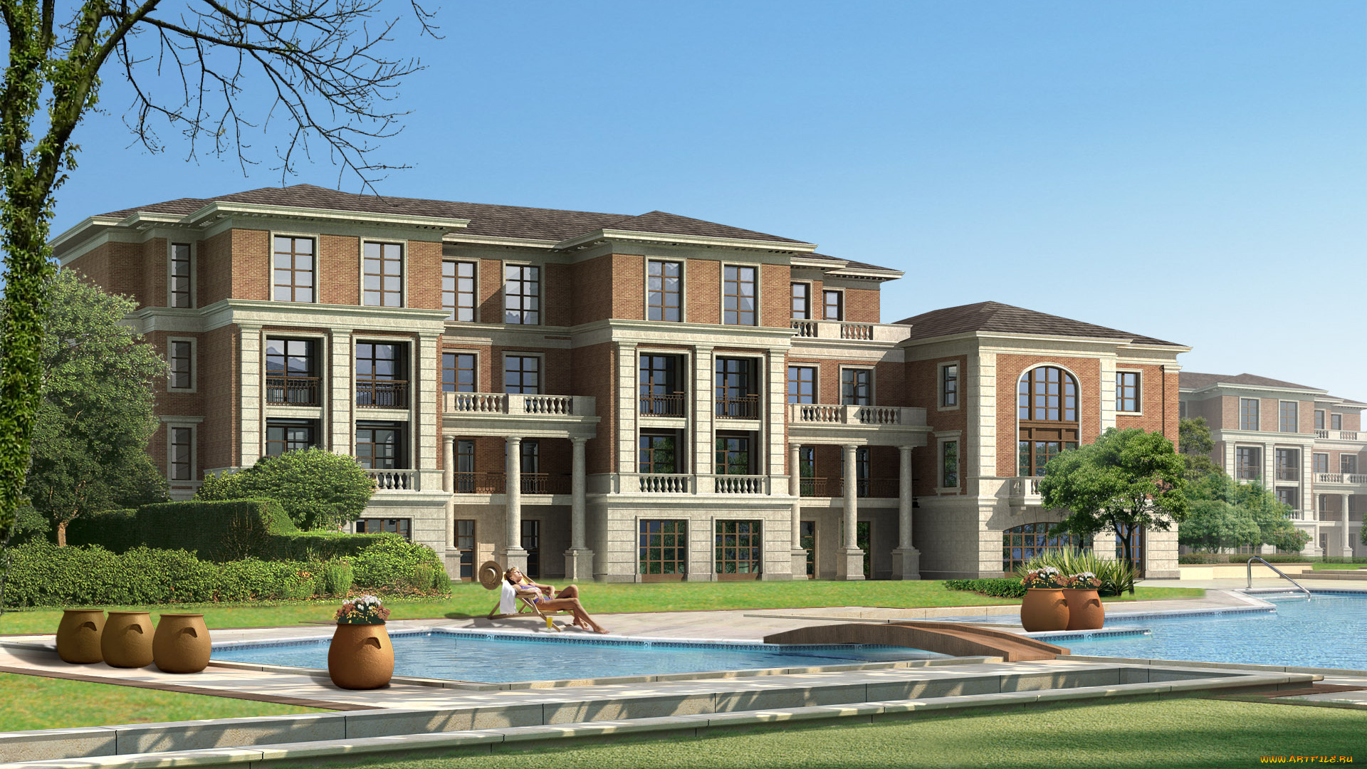 3д, графика, architecture, архитектура