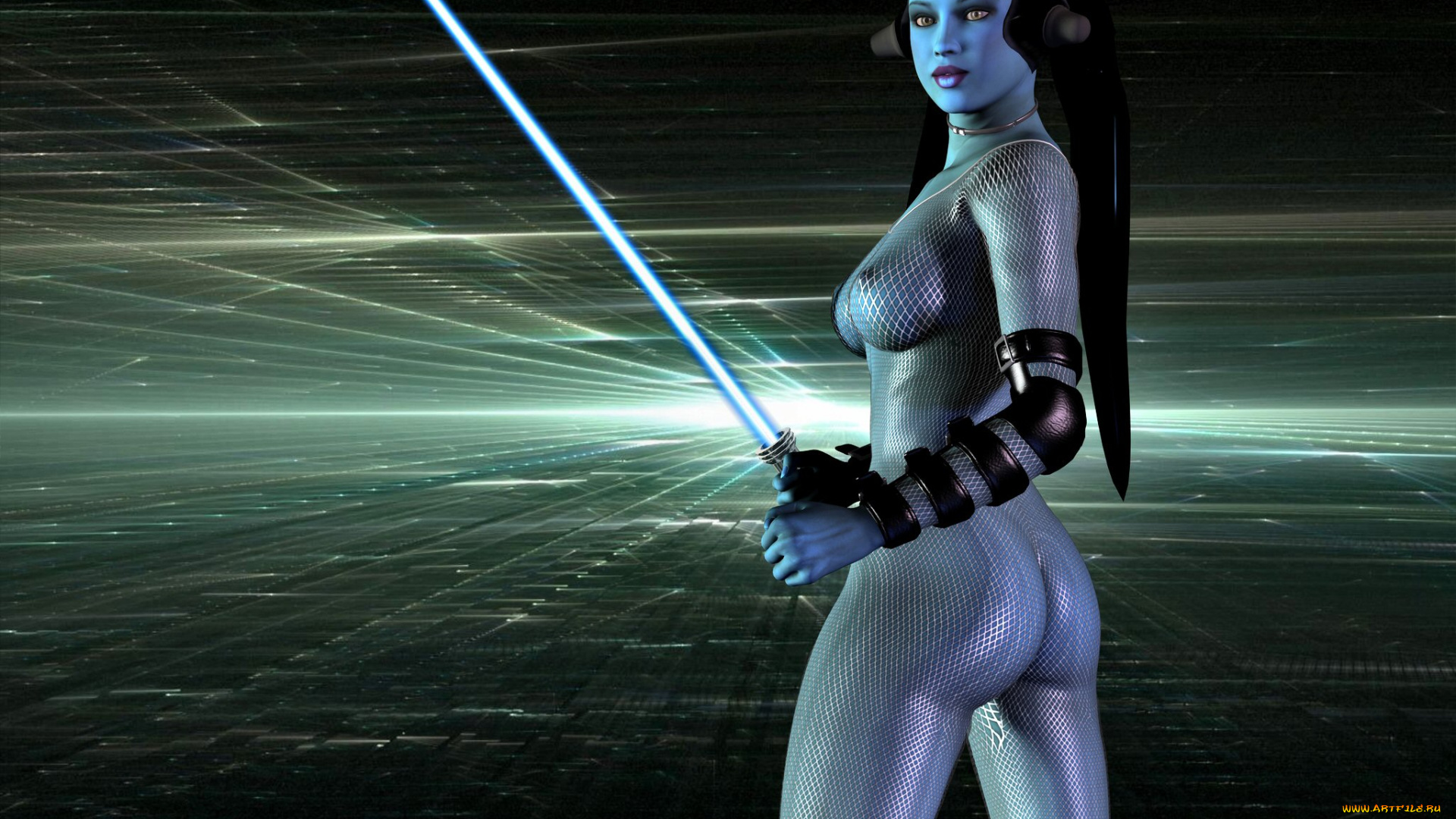 3д, графика, creatures, существа, девушка, оружие