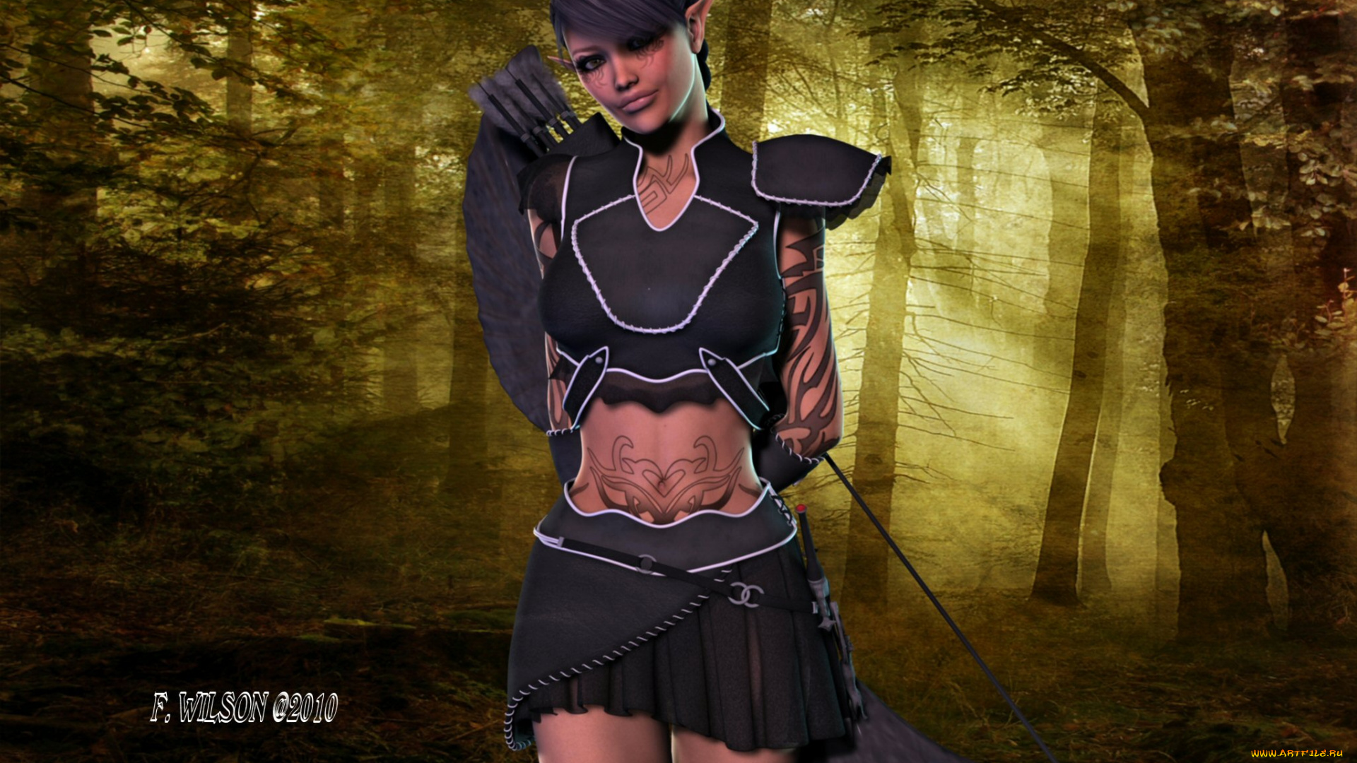 3д, графика, elves, эльфы, эльфийка