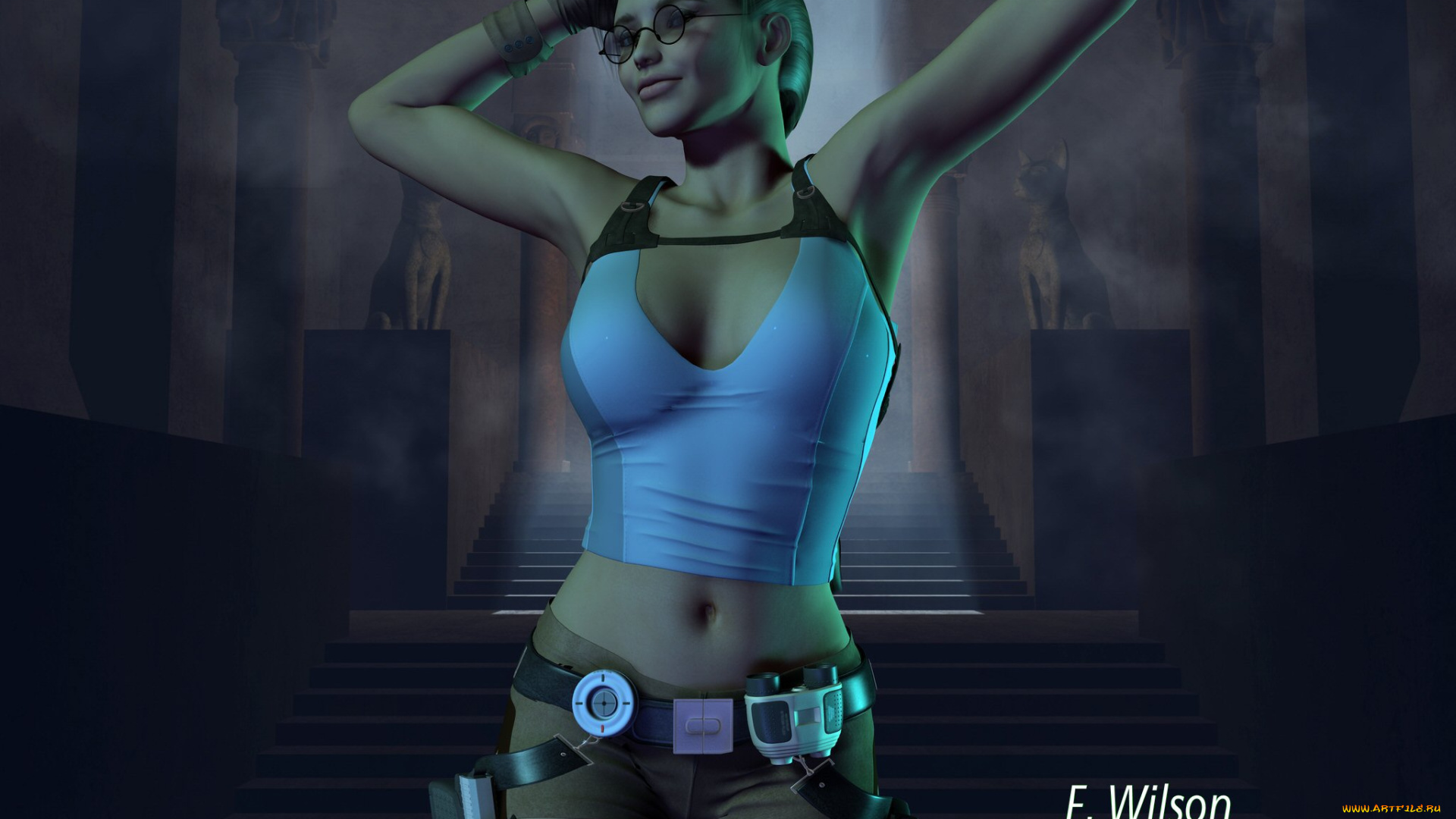 3д, графика, people, люди, девушка, оружие