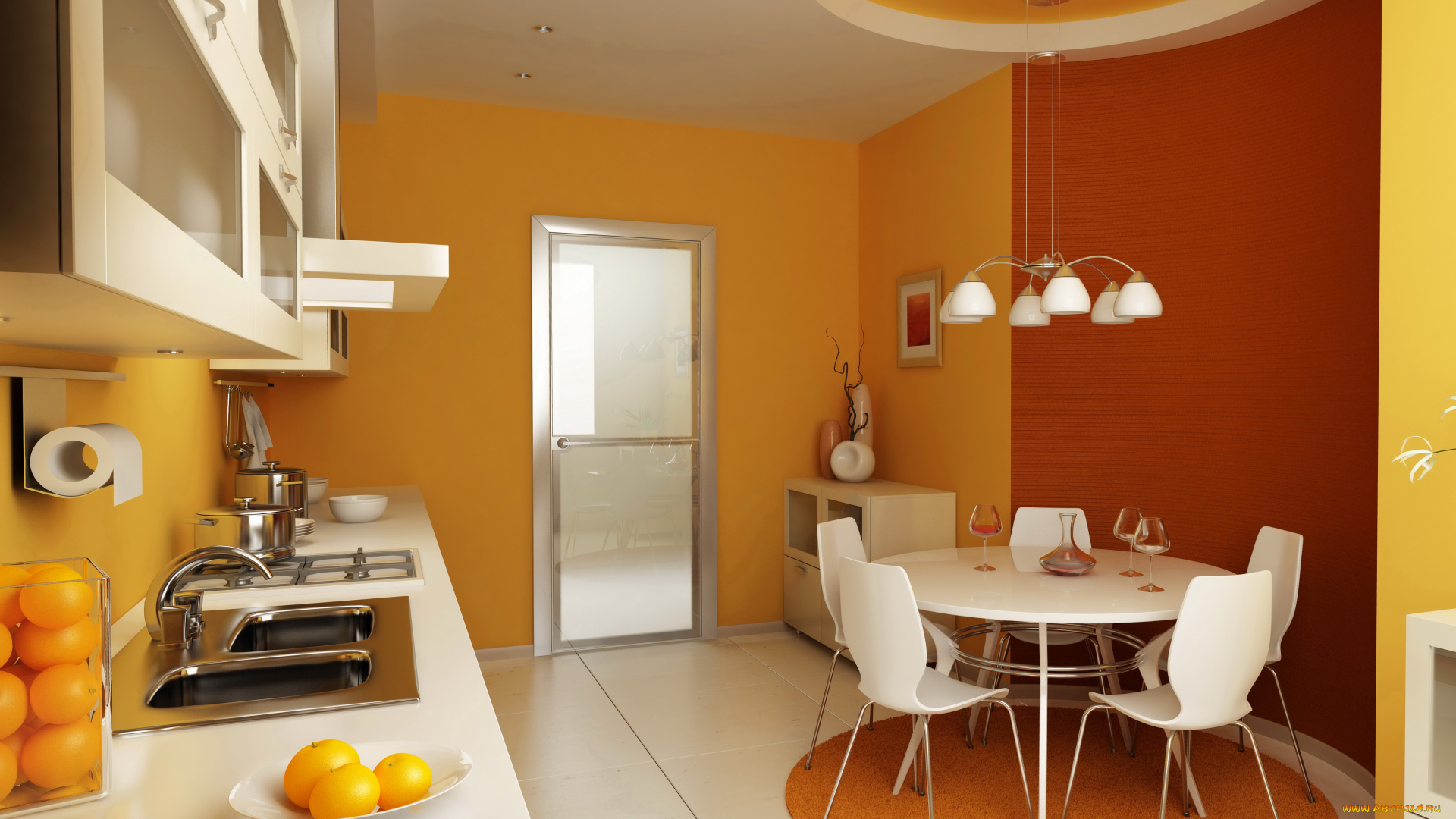 3д, графика, realism, реализм, стол, кухня, плита