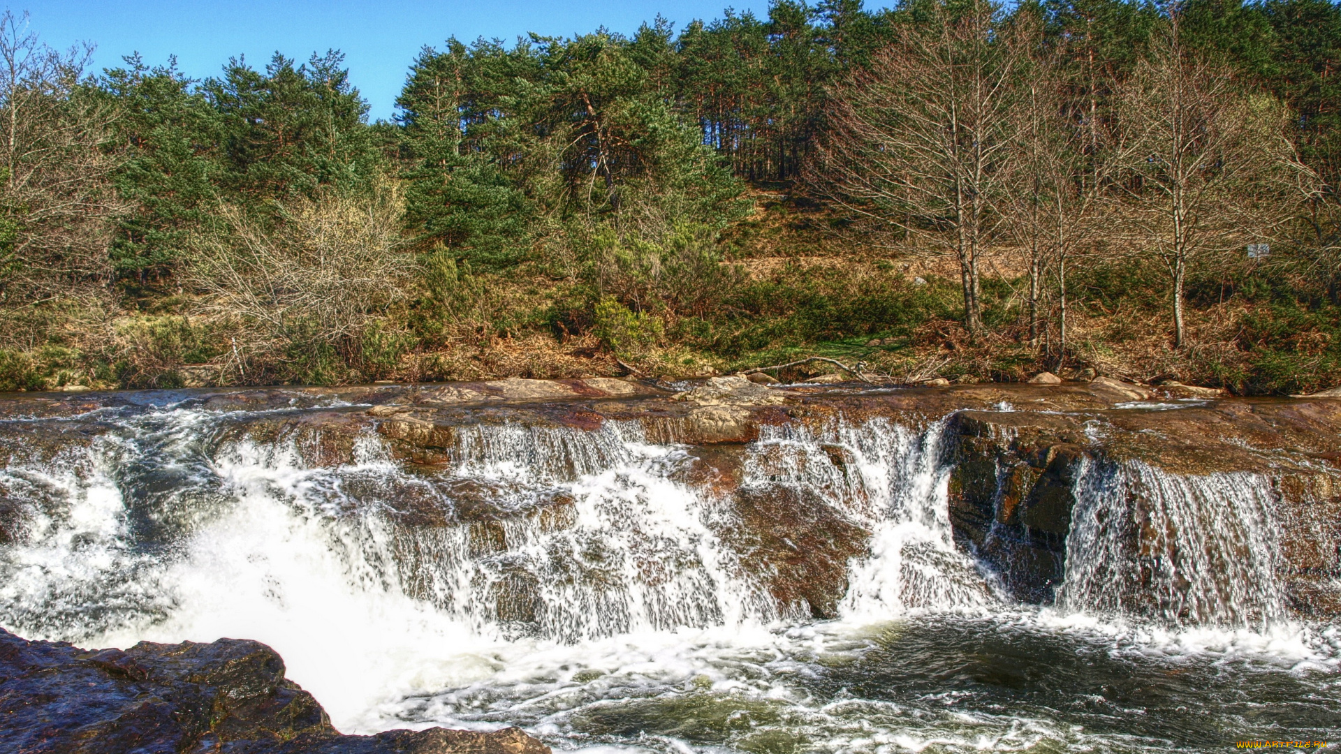 испания, страна, басков, природа, водопады, водопад