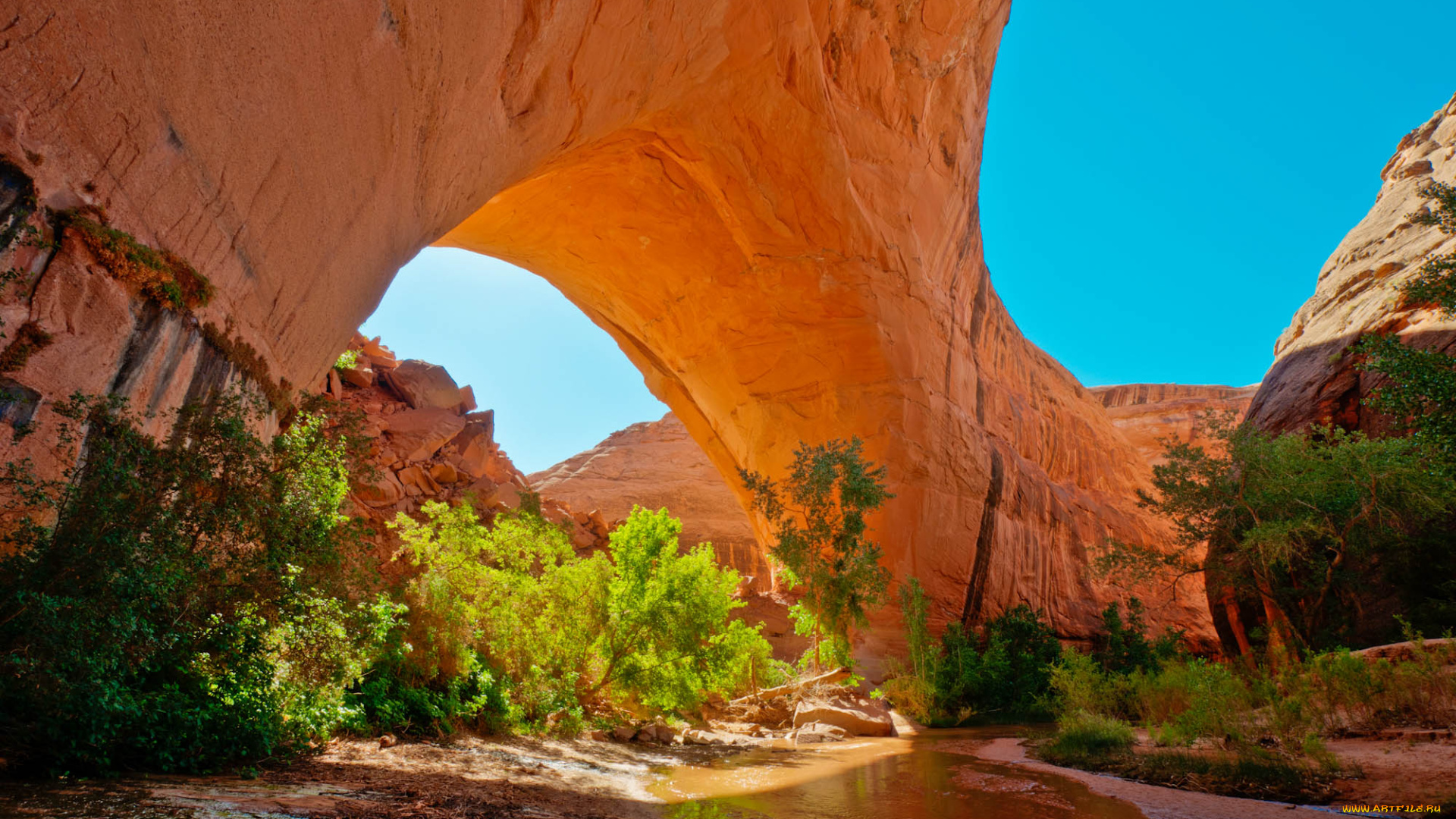 природа, горы, арка, штат, юта