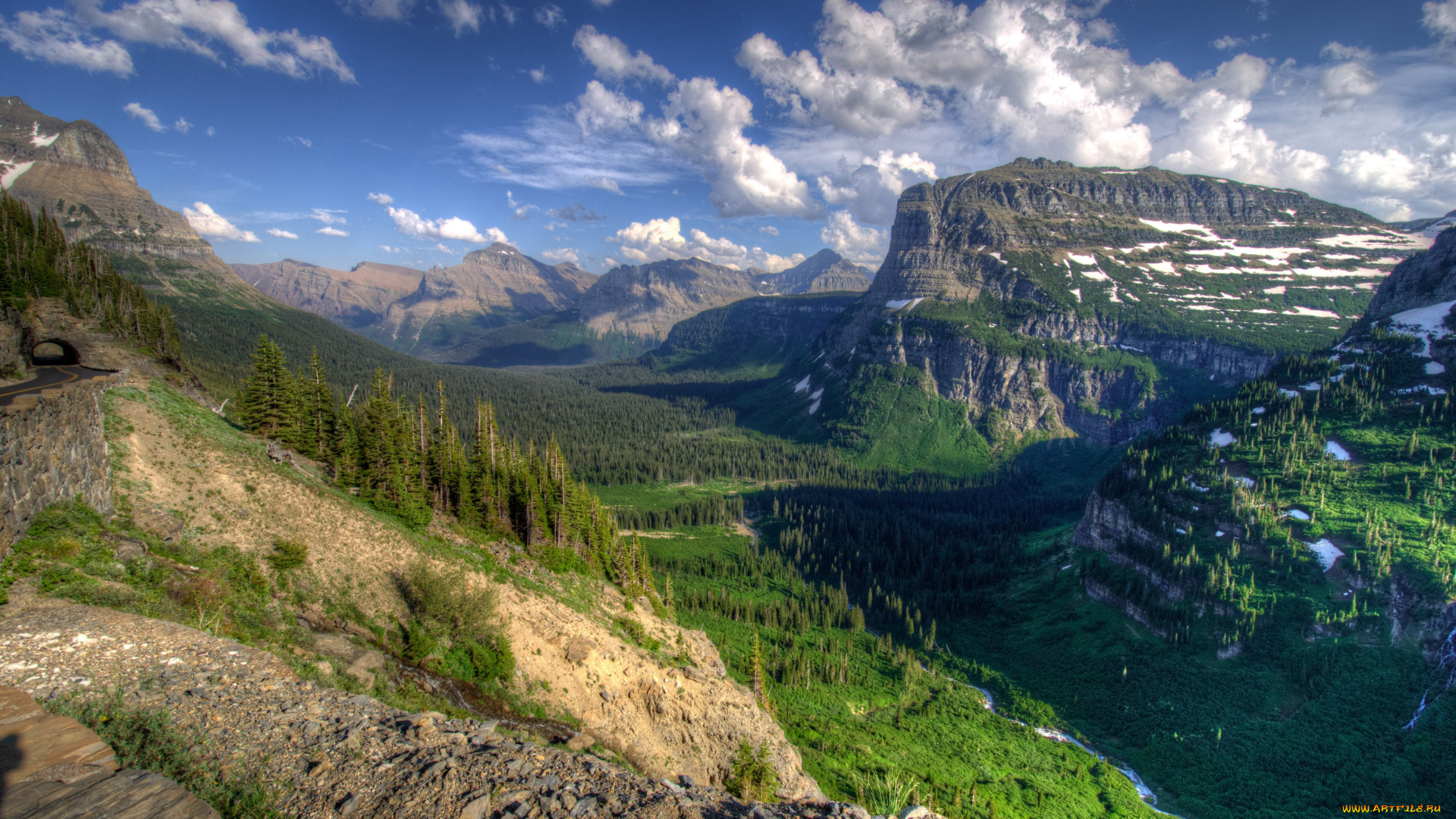 природа, горы, штат, монтана, сша