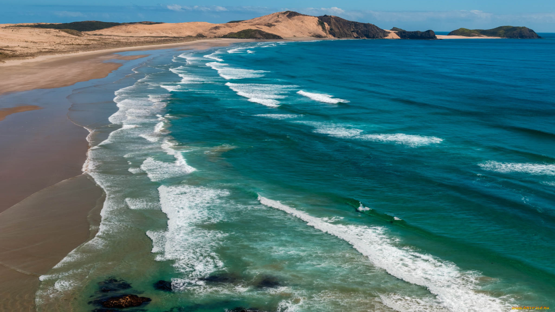 природа, побережье, новая, зеландия