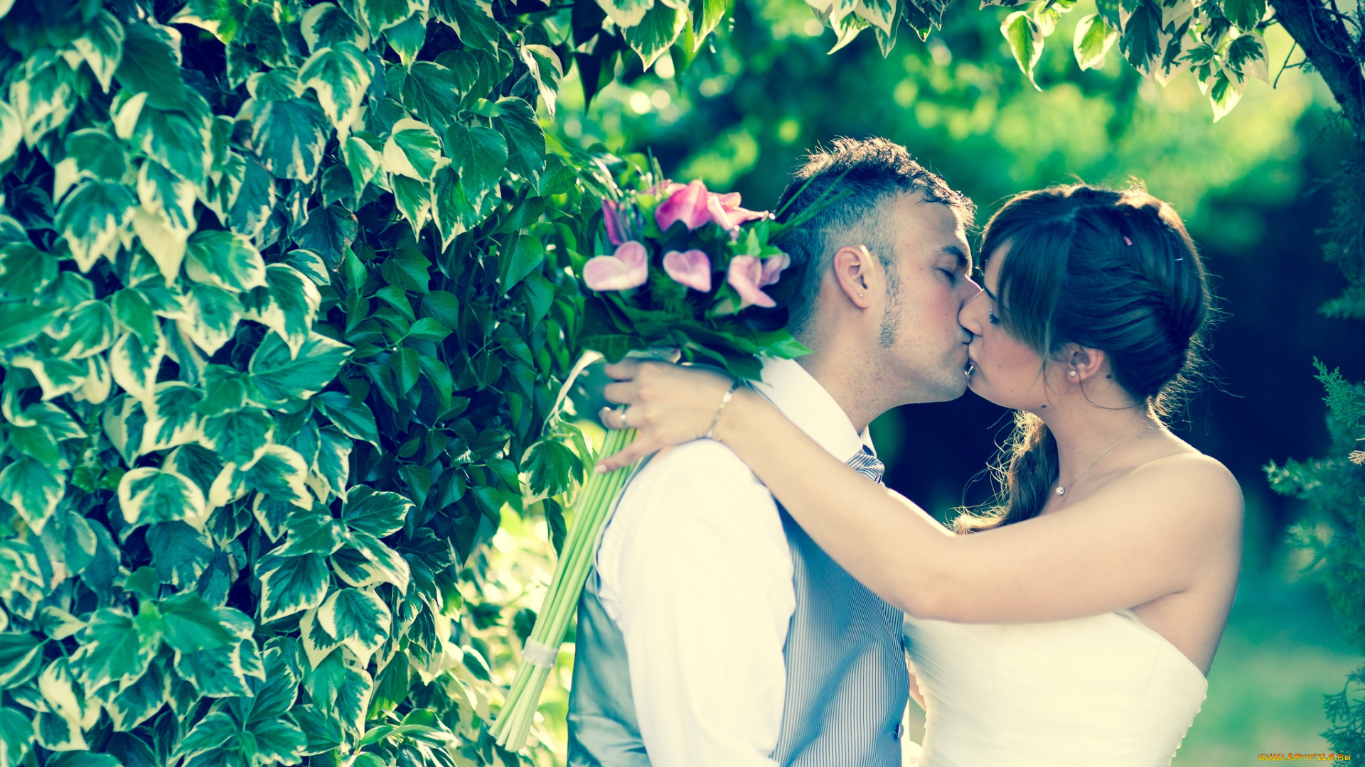 разное, мужчина, женщина, жених, невеста, поцелуй