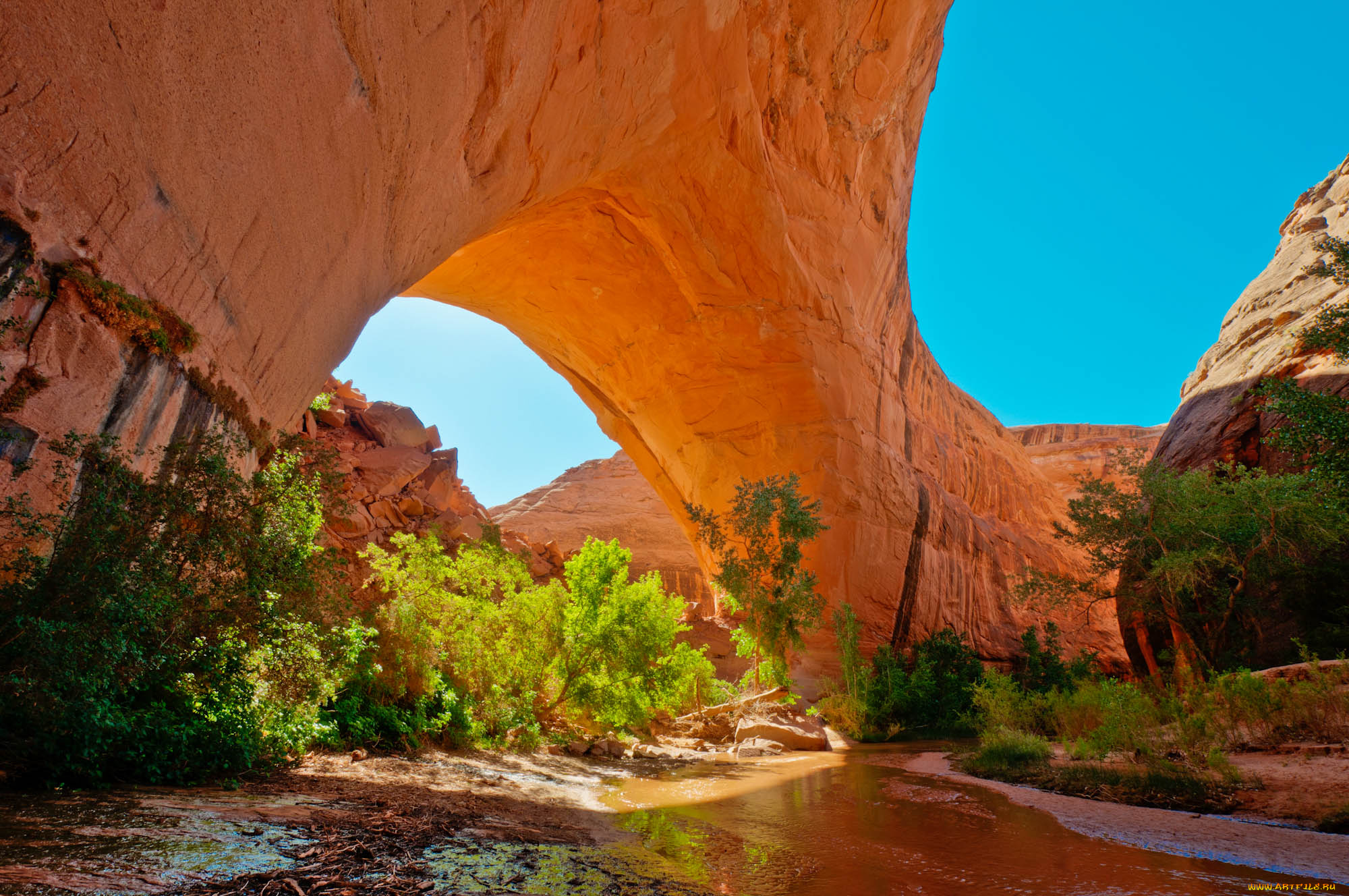 природа, горы, арка, штат, юта