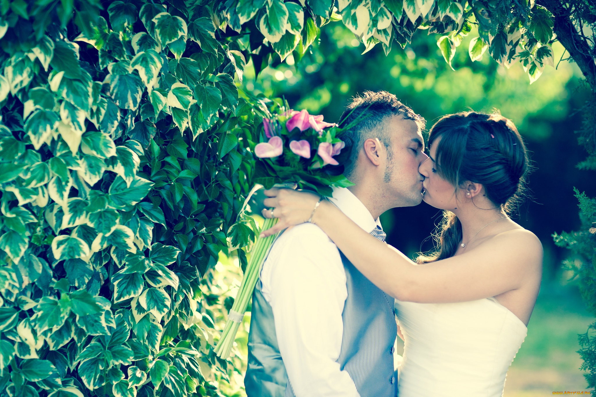 разное, мужчина, женщина, жених, невеста, поцелуй