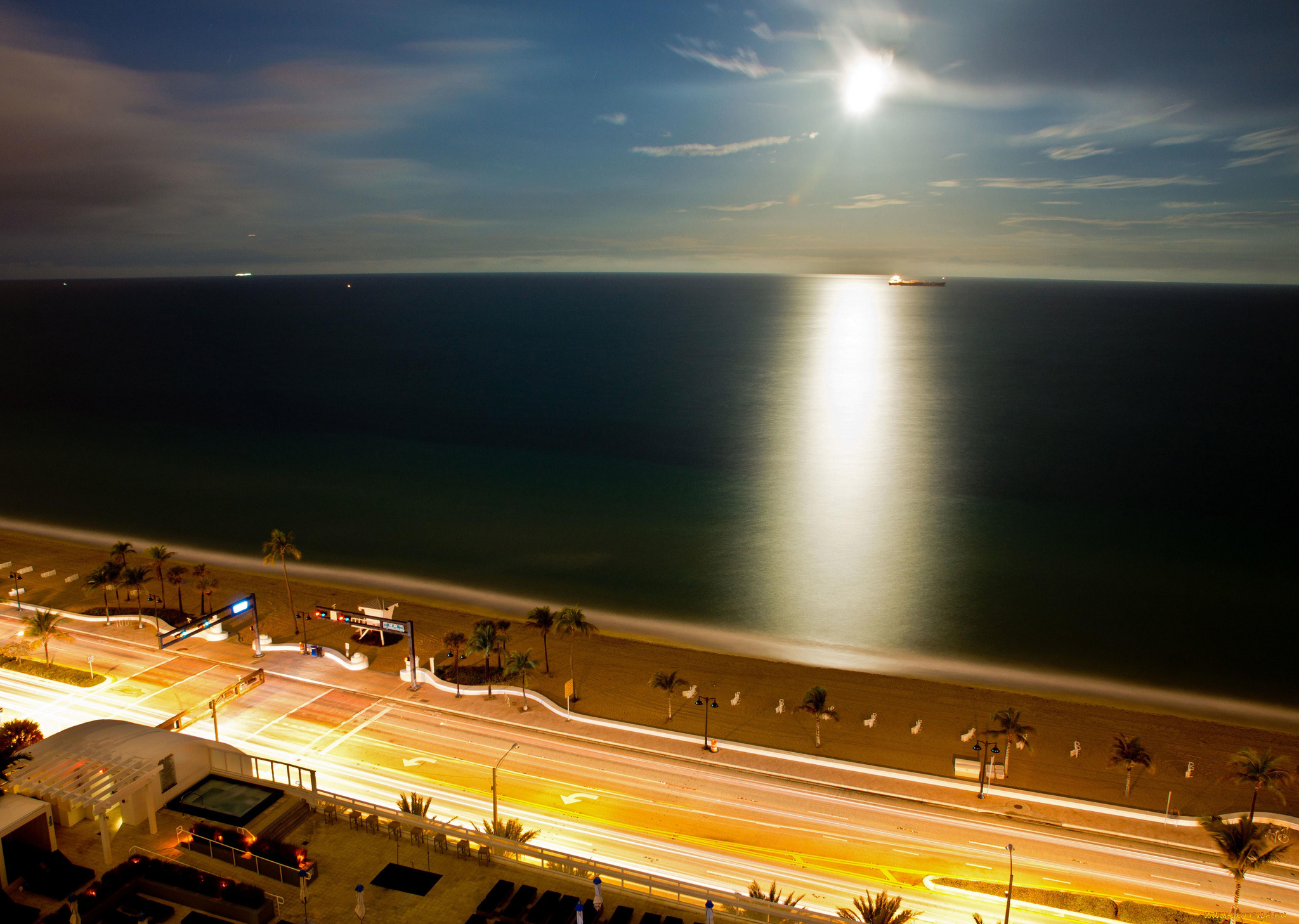 fort, lauderdale, florida, города, пейзажи, atlantic, ocean, форт-лодердейл, атлантический, океан, дорога, побережье, флорида