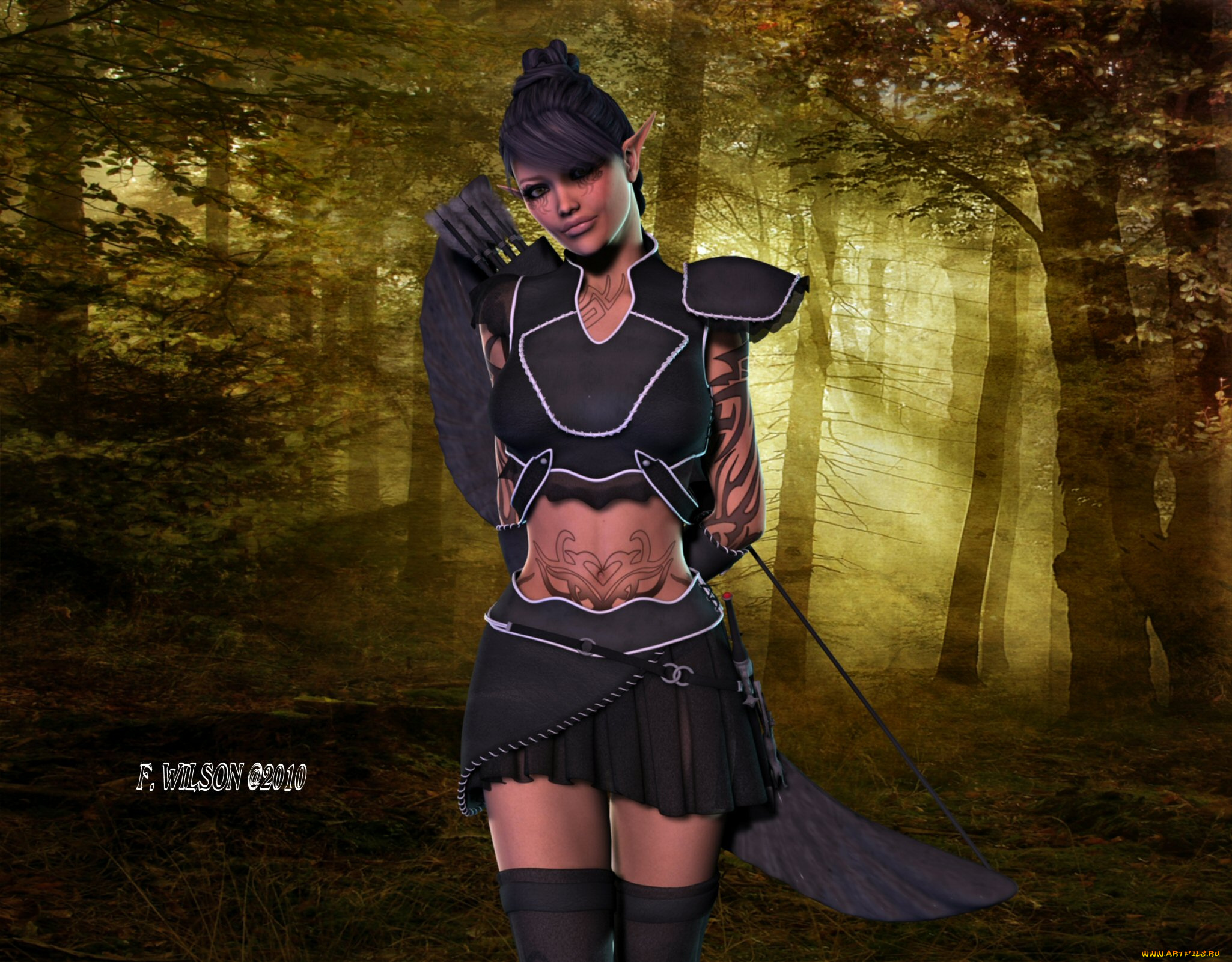 3д, графика, elves, эльфы, эльфийка