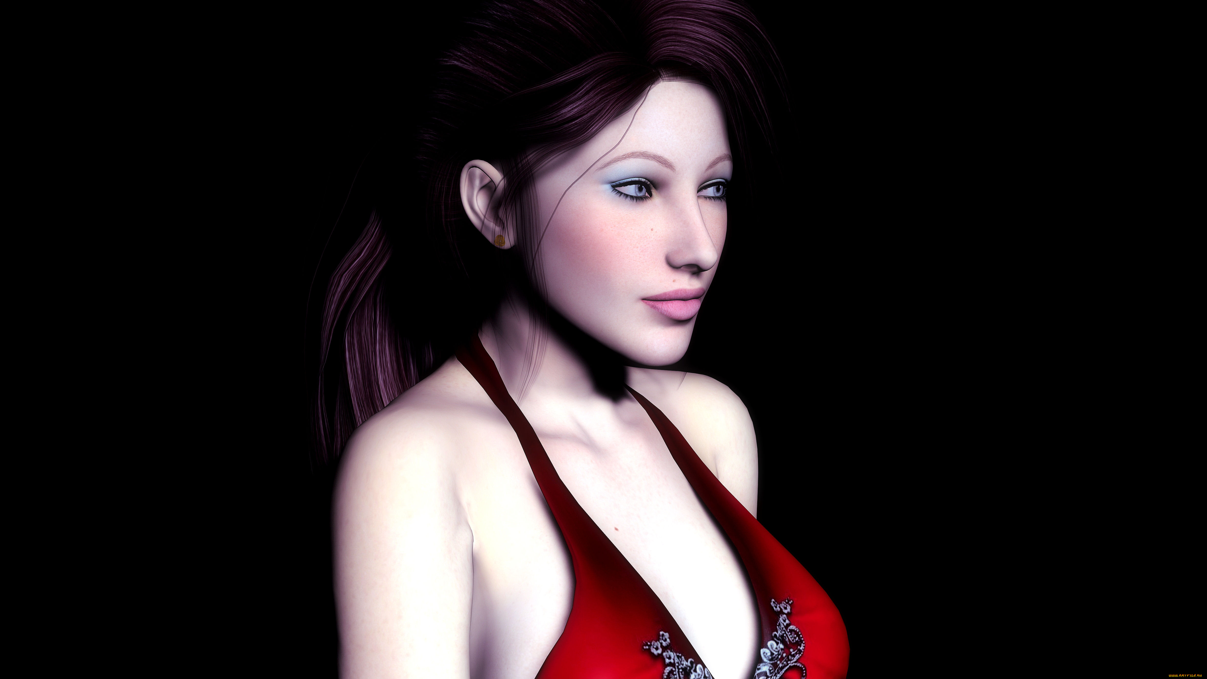 3д, графика, portraits, портрет, девушка