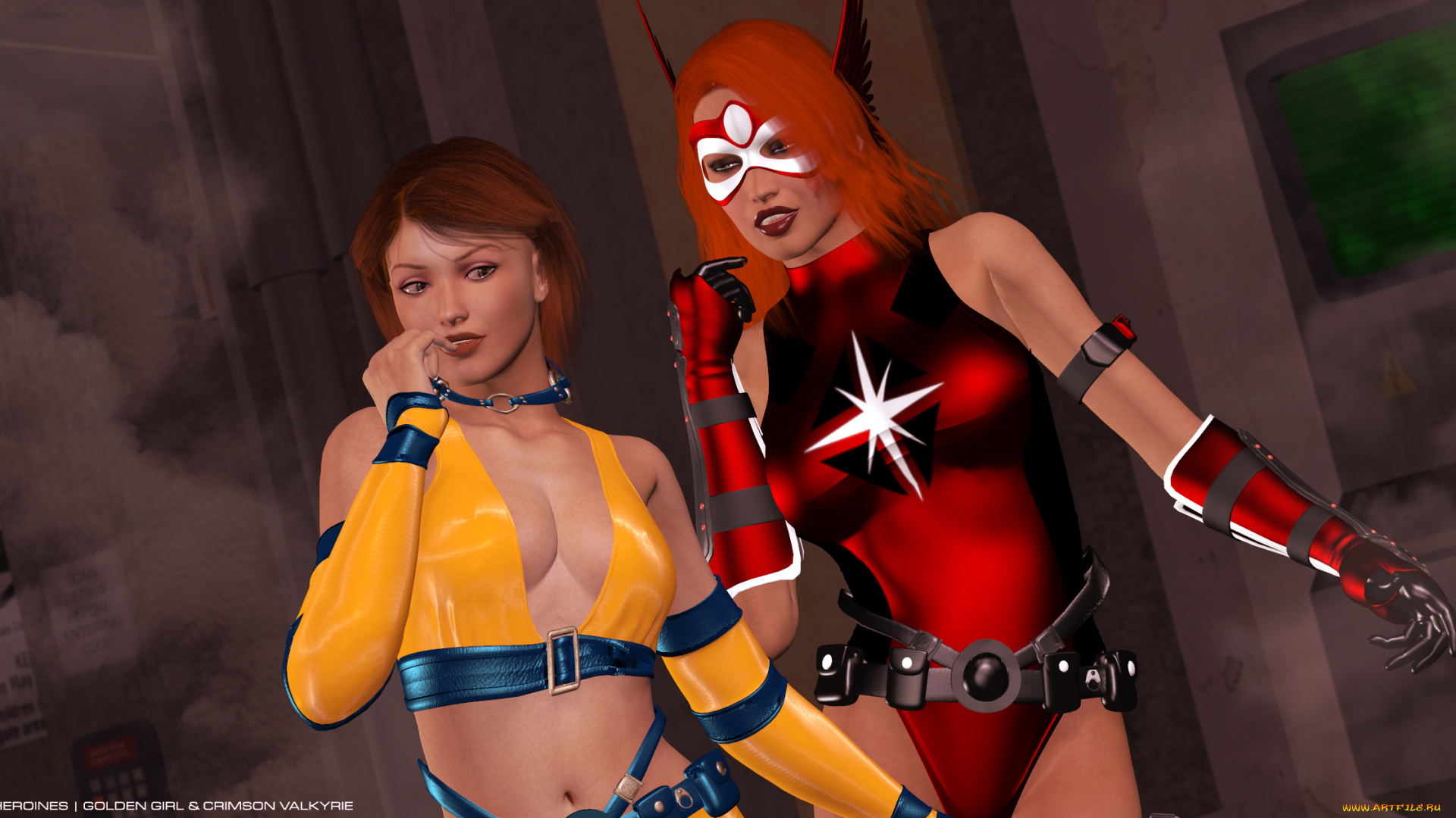 golden, girl, 3д, графика, fantasy, , фантазия, девушки, маска