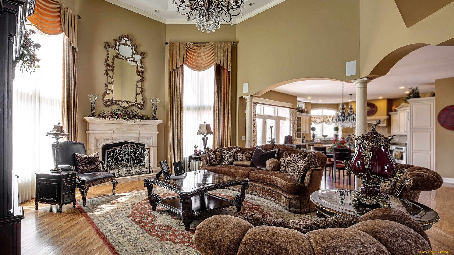 интерьер, гостиная, изысканность, кресла