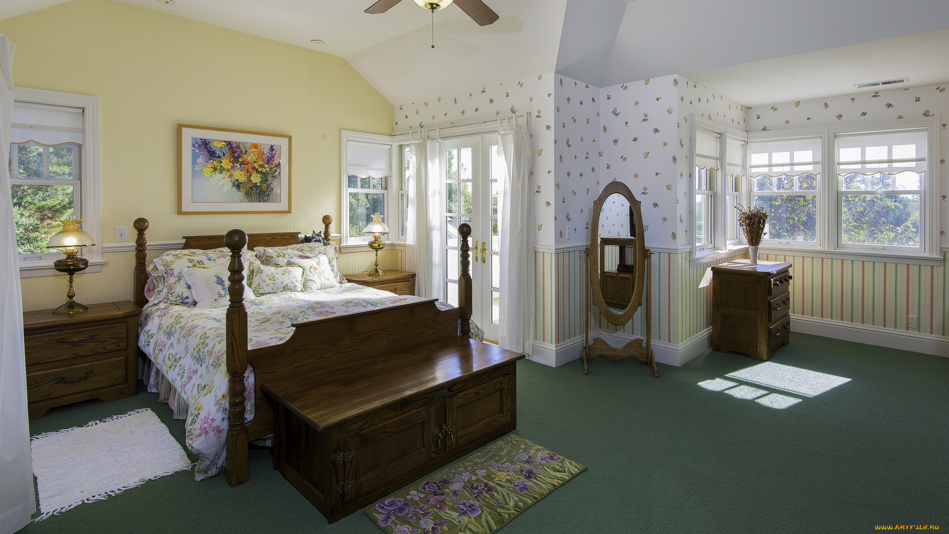 интерьер, спальня, кровать