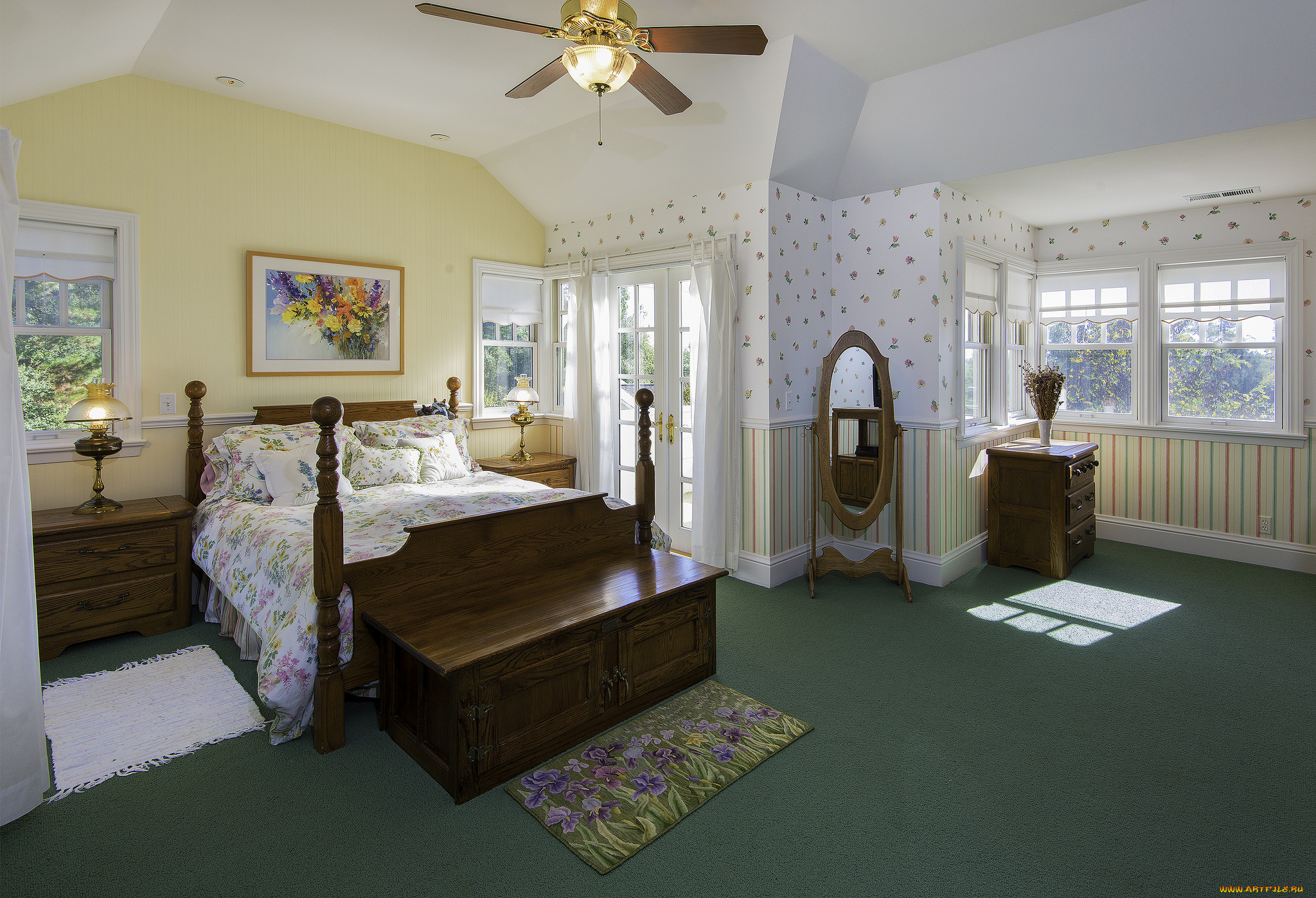 интерьер, спальня, кровать