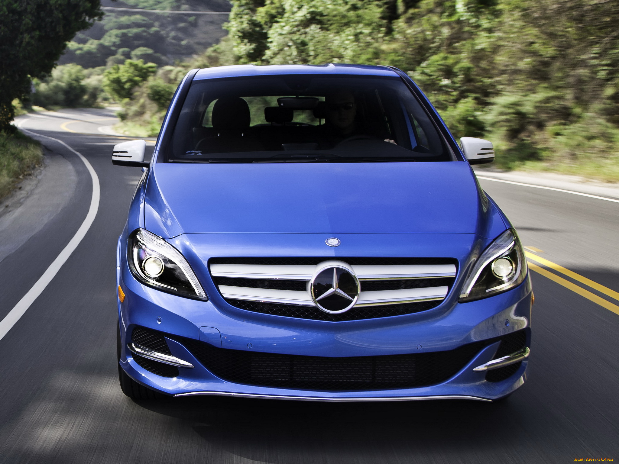 автомобили, mercedes-benz, w246, drive, electric, b-klasse, 2014г, синий