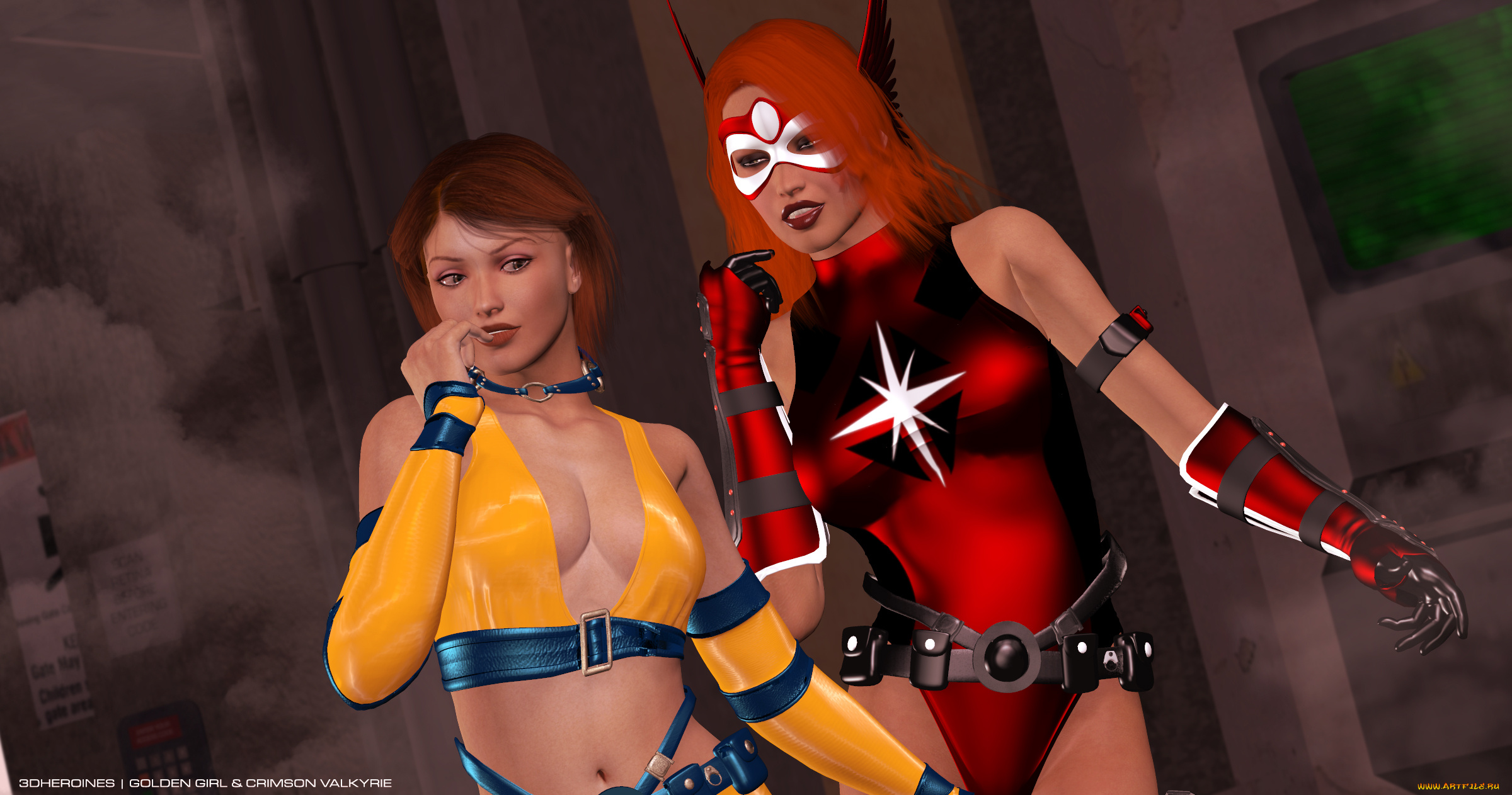 golden, girl, 3д, графика, fantasy, , фантазия, девушки, маска