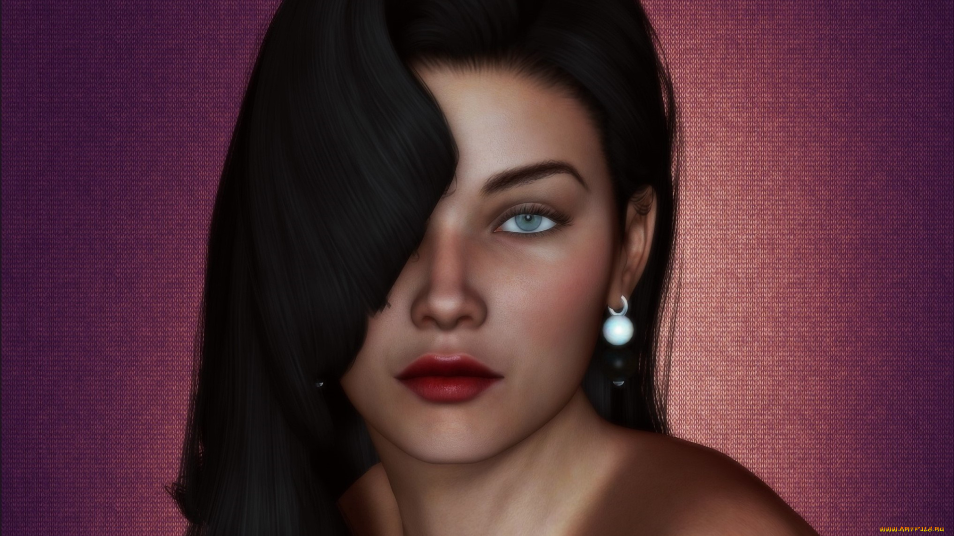 3д, графика, портрет, , portraits, фон, взгляд, девушка