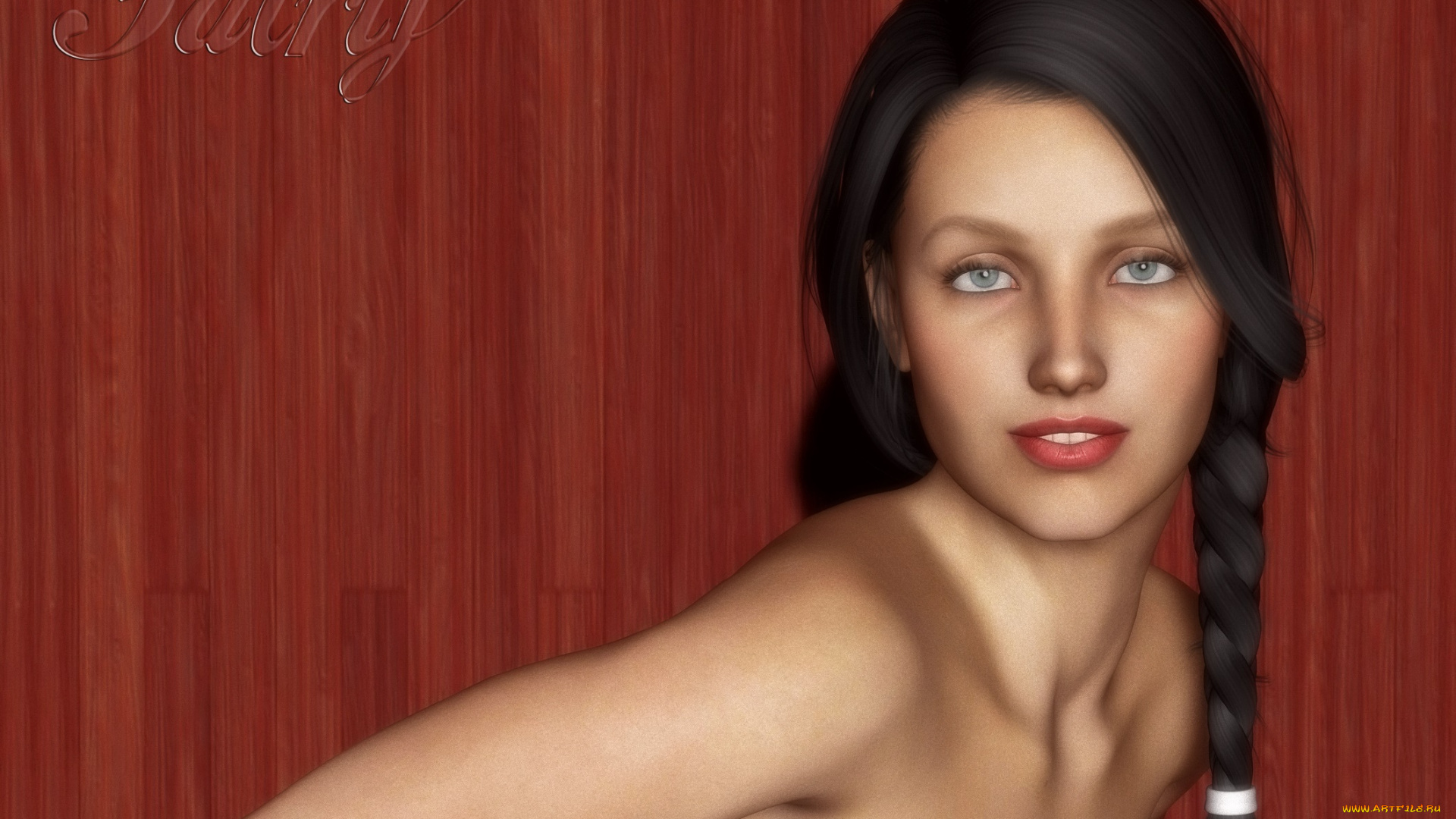 3д, графика, портрет, , portraits, фон, взгляд, девушка