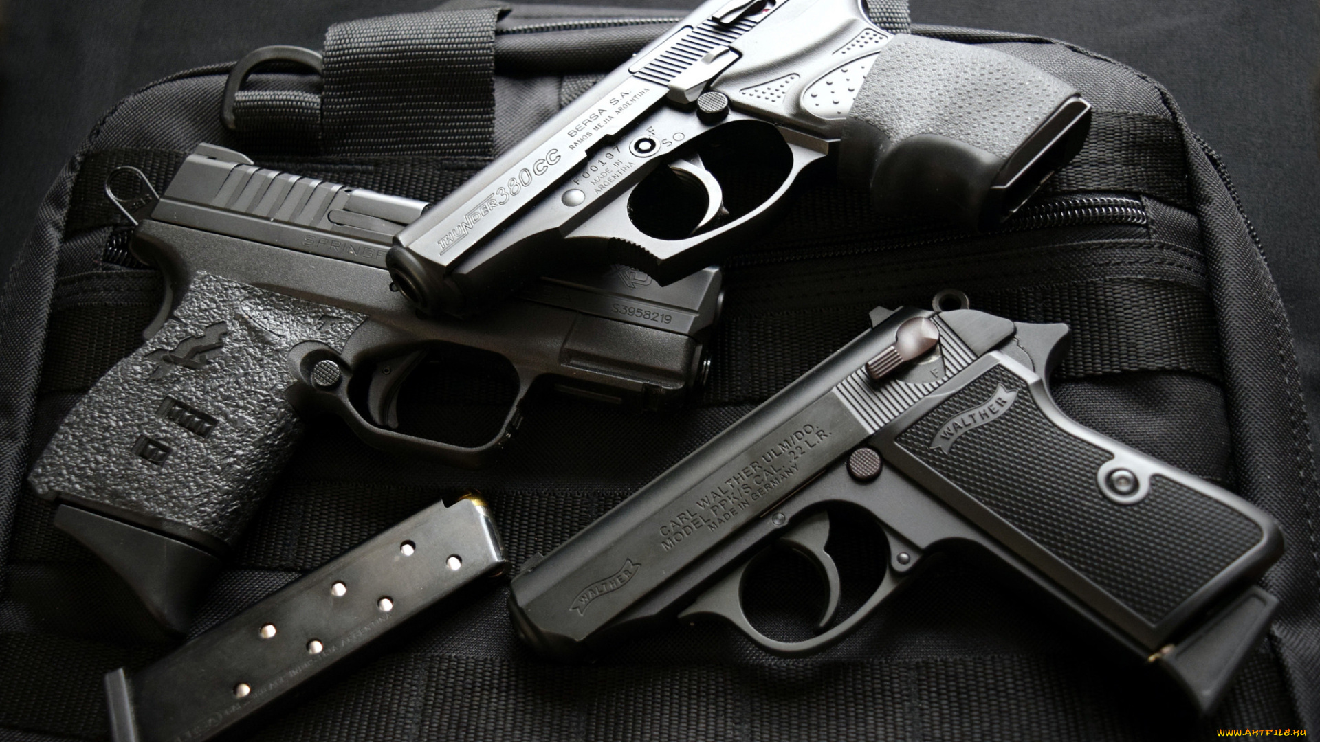 оружие, пистолеты, bersa, 380, springfield, 9, mm, walther, ppks, 22