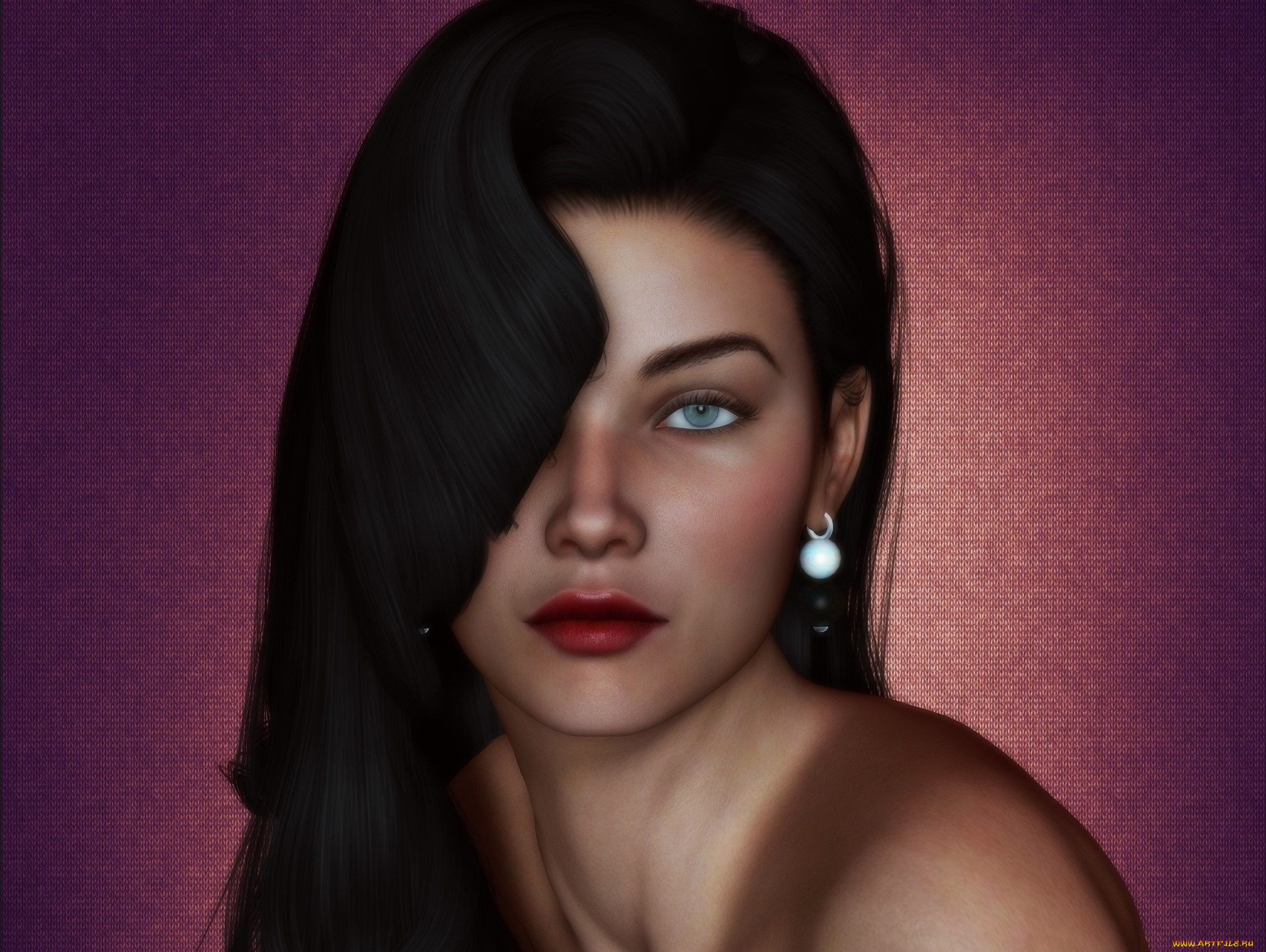 3д, графика, портрет, , portraits, фон, взгляд, девушка