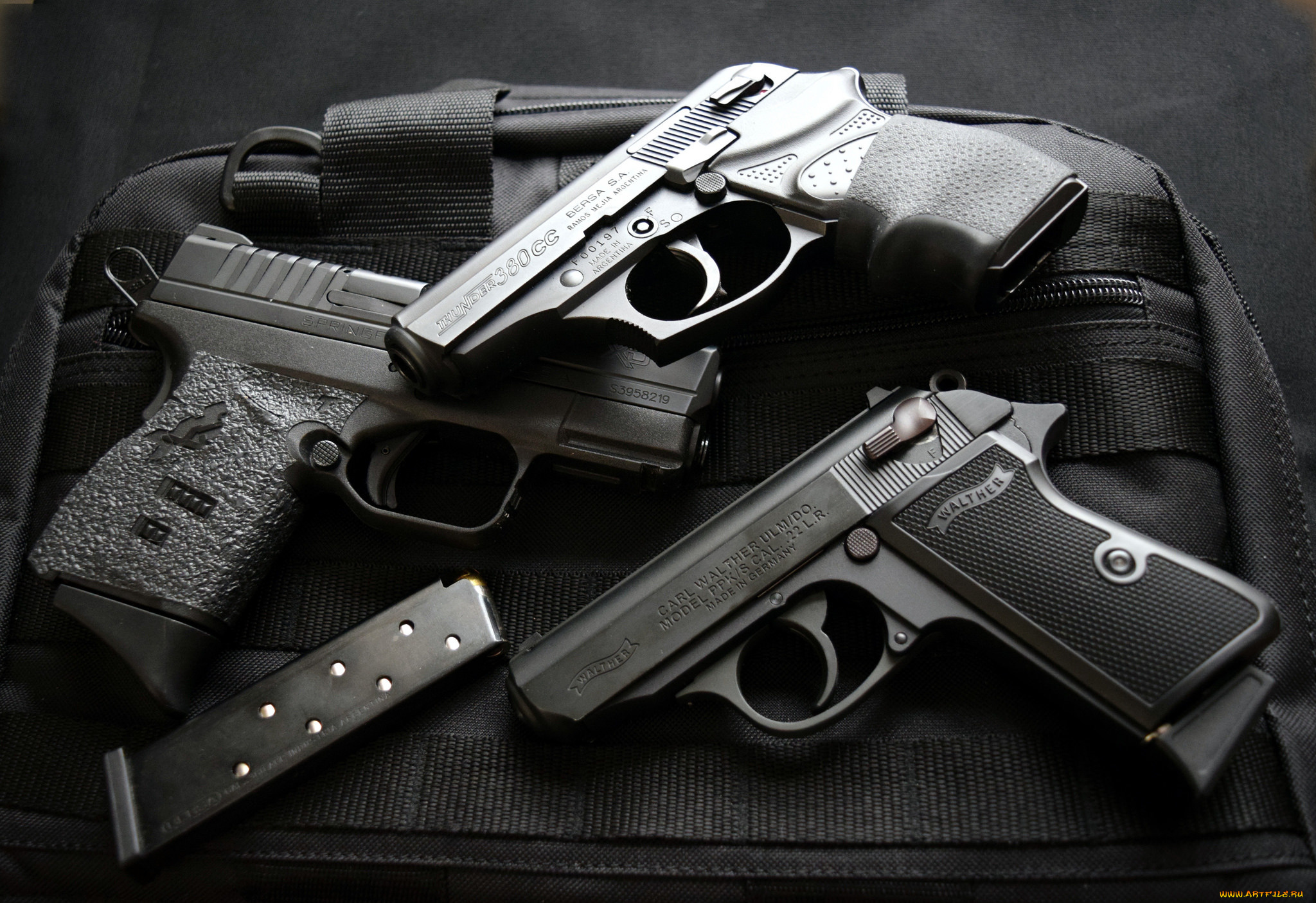оружие, пистолеты, bersa, 380, springfield, 9, mm, walther, ppks, 22