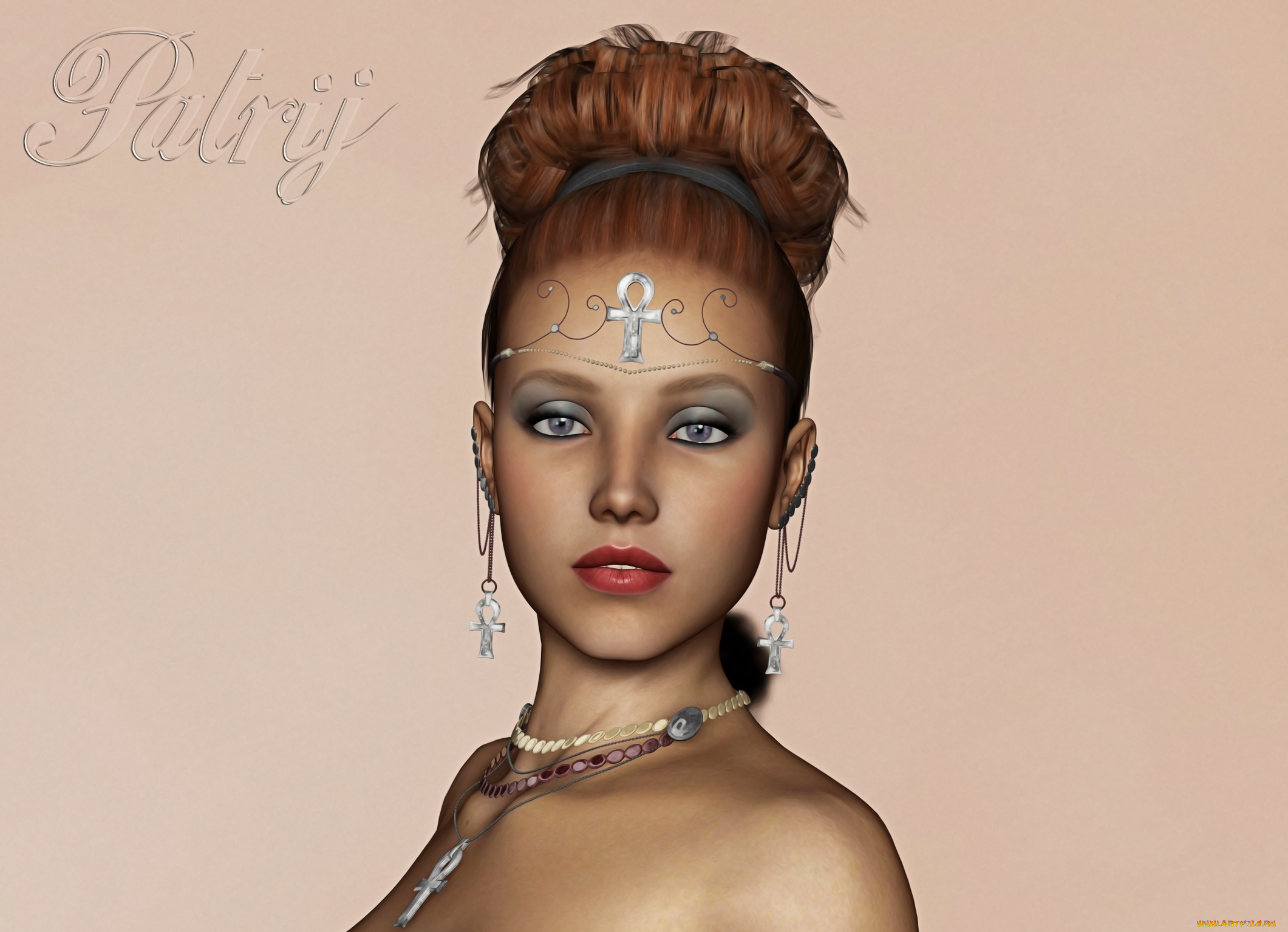 3д, графика, портрет, , portraits, взгляд, девушка, фон