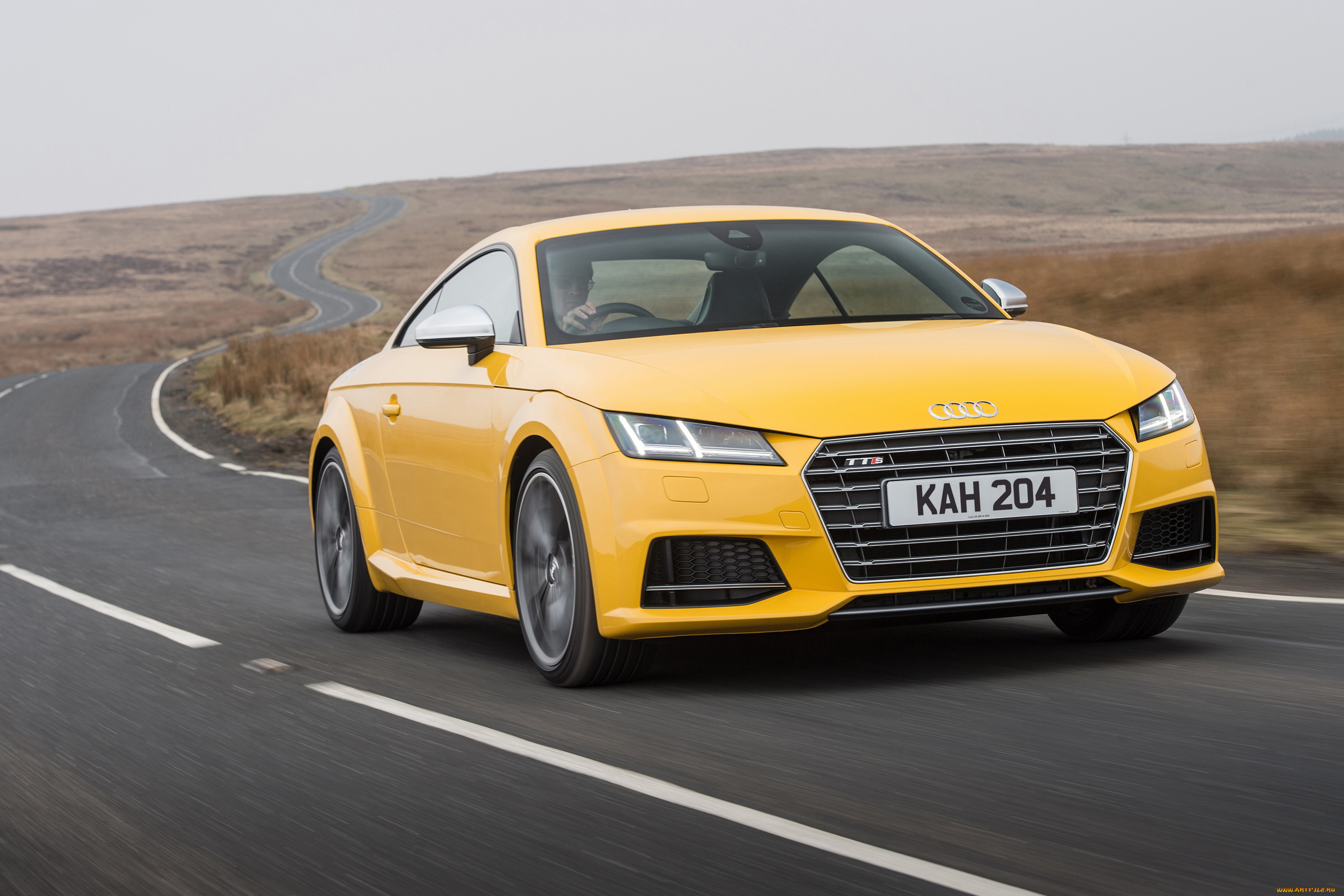 автомобили, audi, tts, желтый, 2015г, coupе, uk-spec, 8s