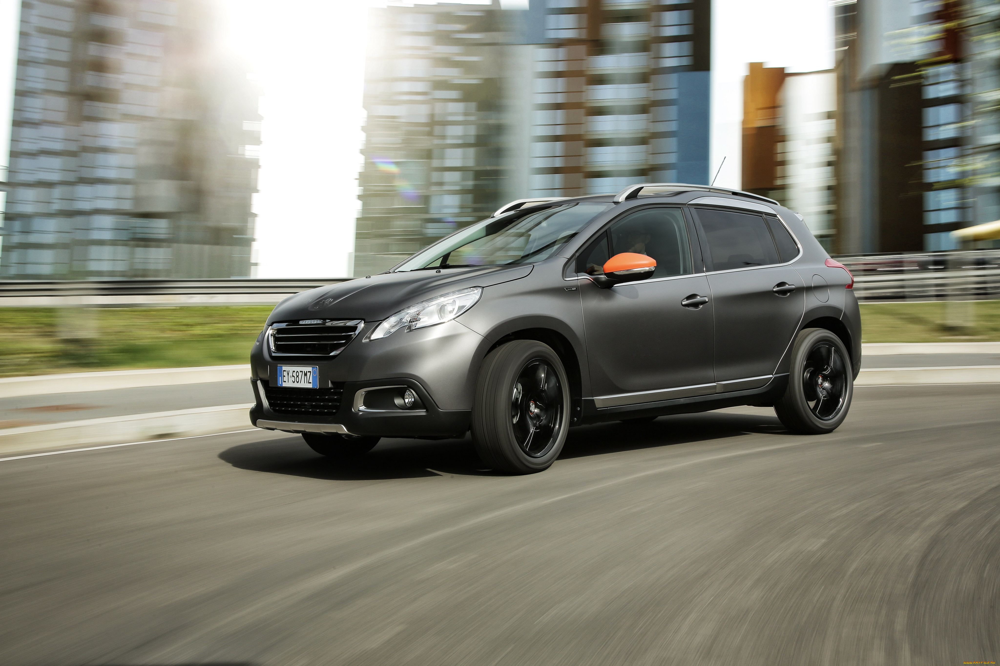 автомобили, peugeot, 2015г, black, matt, 2008