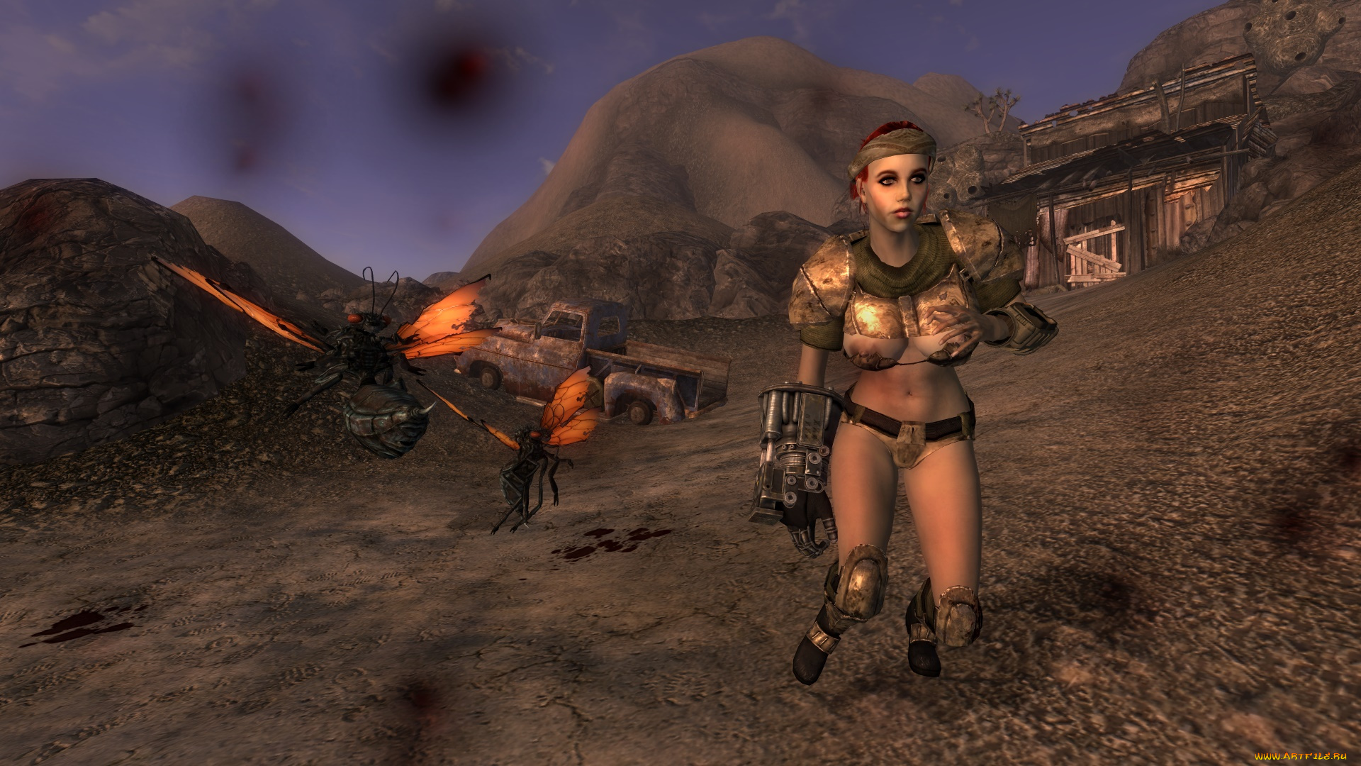 3д, графика, фантазия, , fantasy, фон, оружие, девушка, взгляд