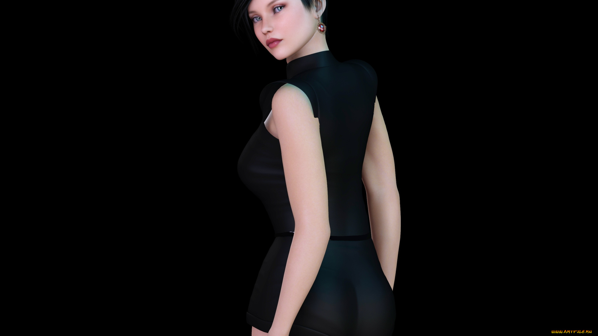 3д, графика, люди, , people, взгляд, фон, девушка