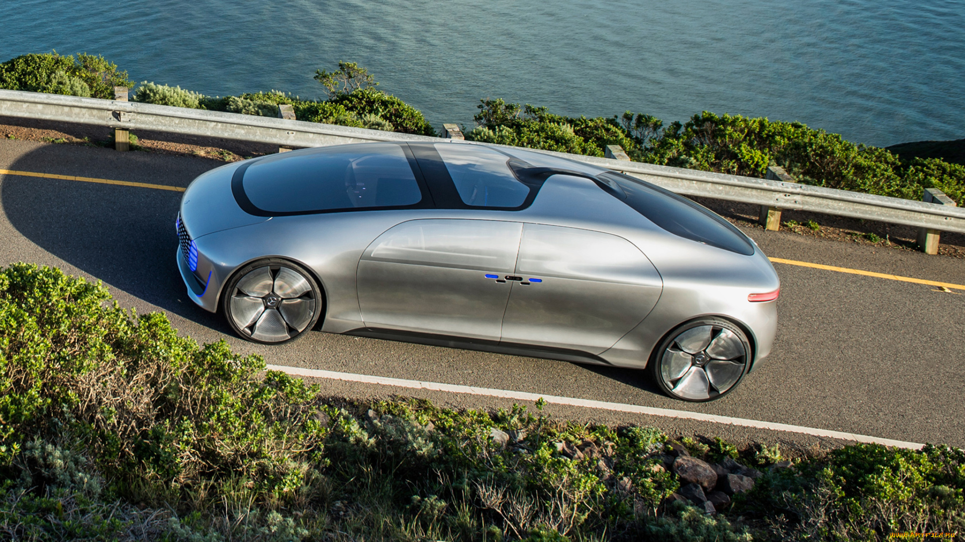 mercedes, benz, f-015, concept, 2015, автомобили, mercedes-benz, серебристый, 2015, mercedes, benz, трасса, металлик, f-015, concept