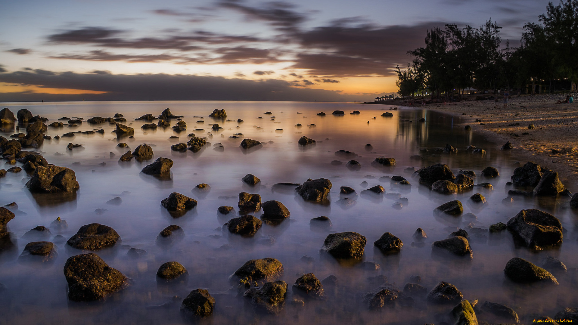 природа, реки, озера, рассвет