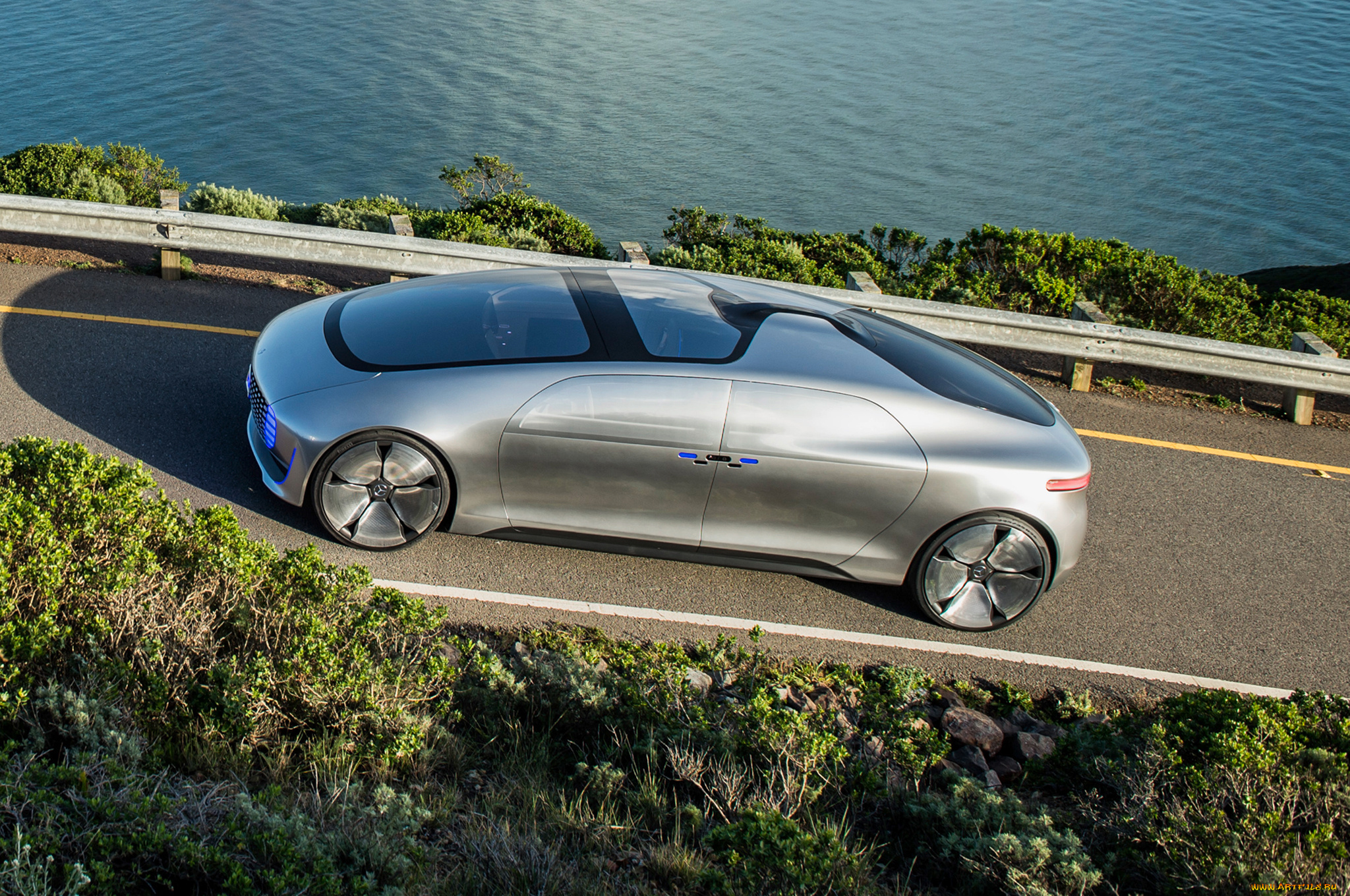 mercedes, benz, f-015, concept, 2015, автомобили, mercedes-benz, серебристый, 2015, mercedes, benz, трасса, металлик, f-015, concept