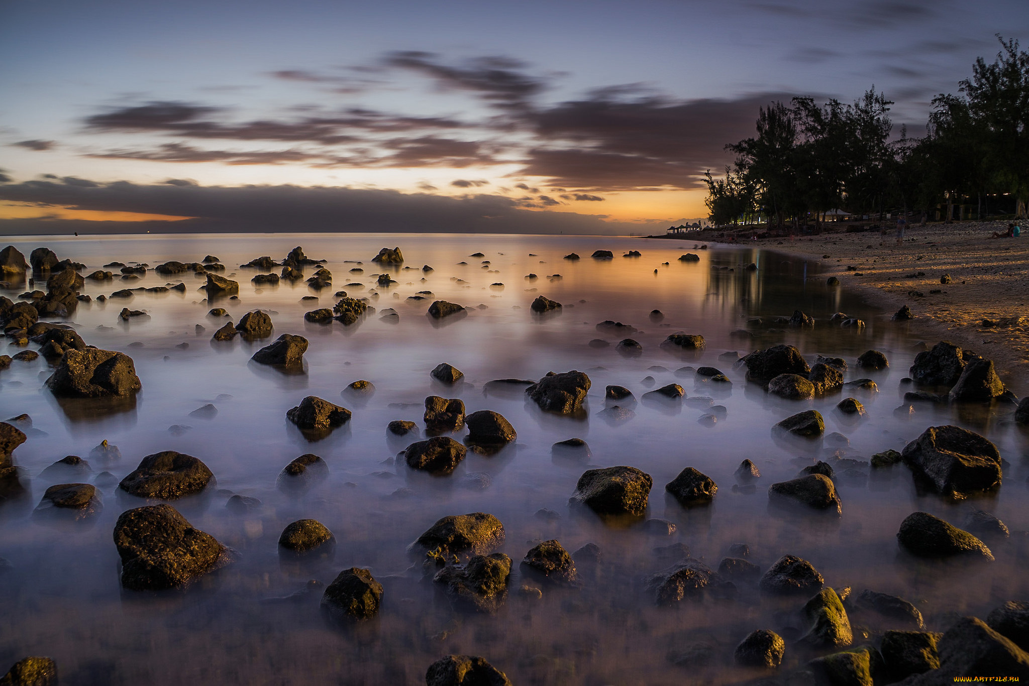 природа, реки, озера, рассвет