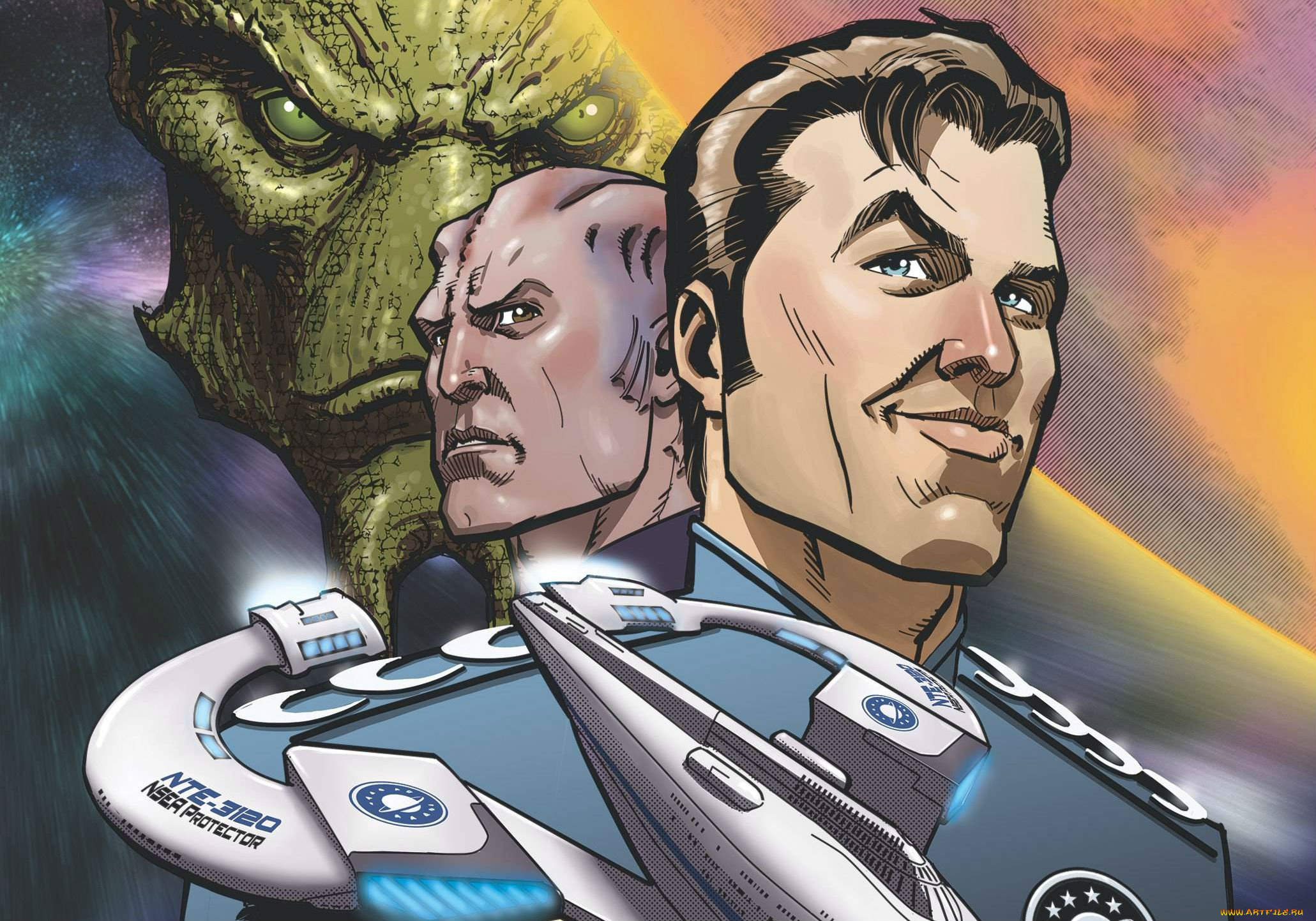 рисованное, комиксы, galaxy, quest