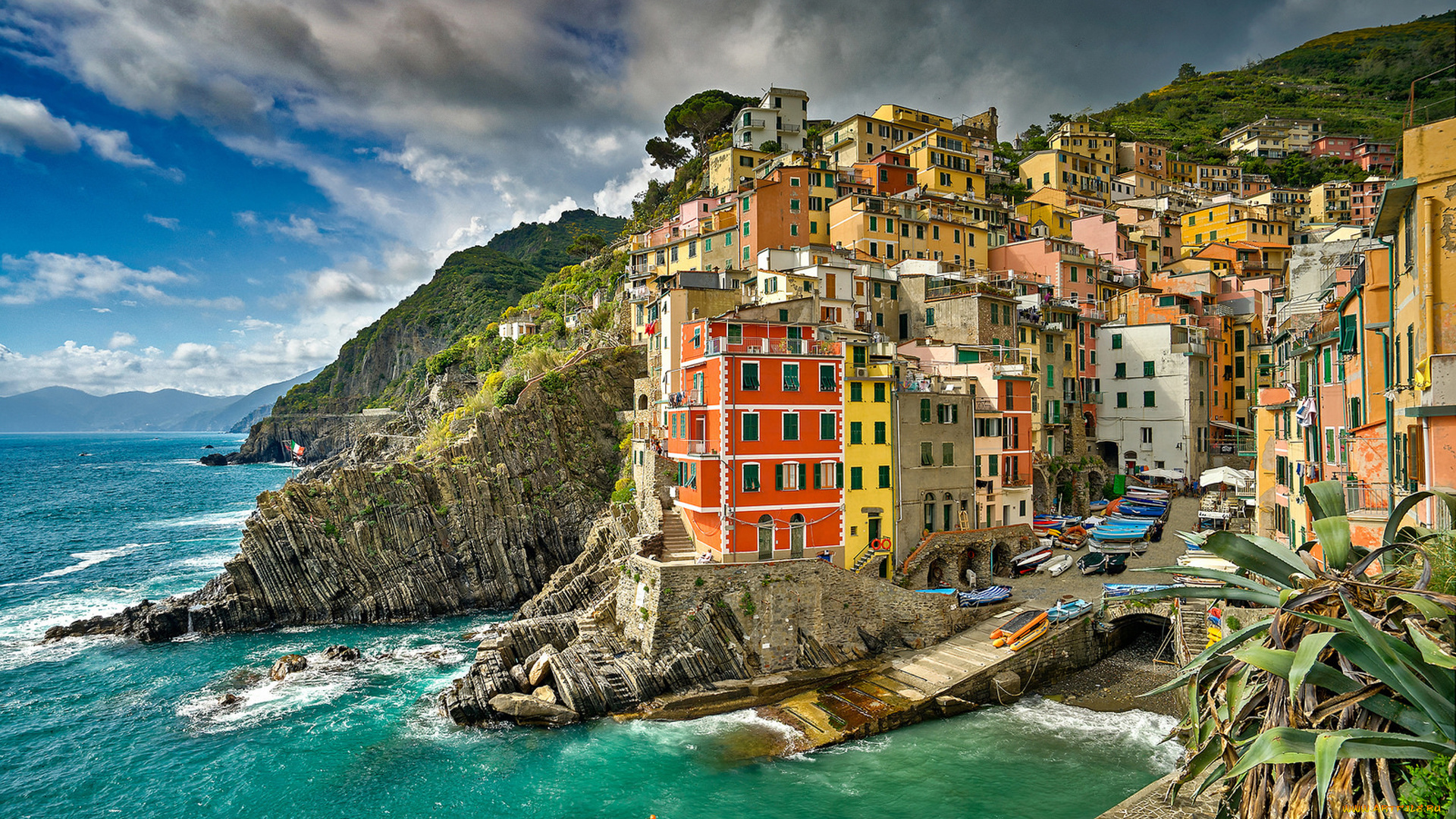 города, -, пейзажи, риомаджоре, liguria, riomaggiore, ligurian, sea, Чинкве-терре, cinque, terre, лигурия, здания, побережье, лигурийское, море, italy, италия