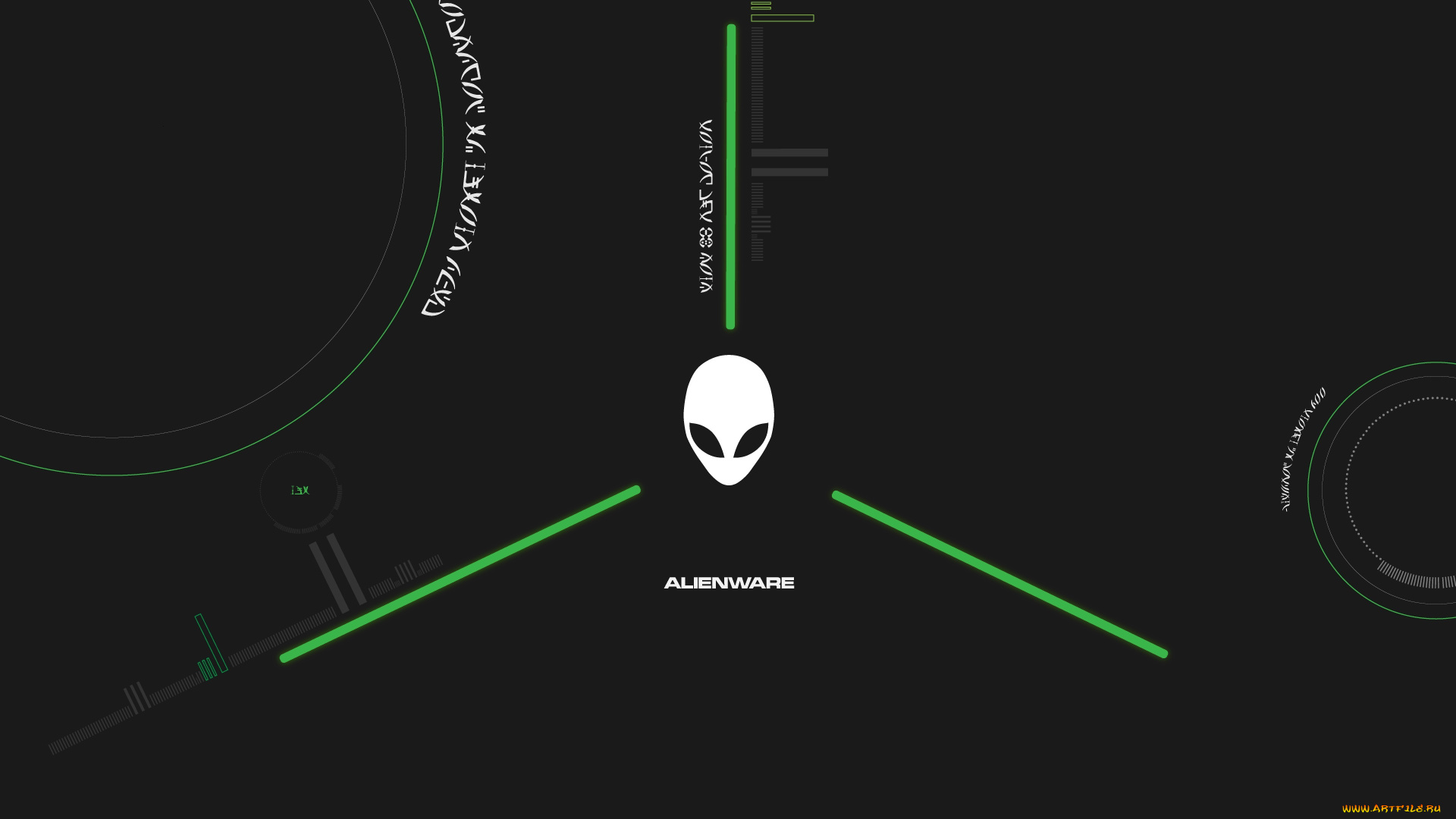 компьютеры, alienware, логотип, фон