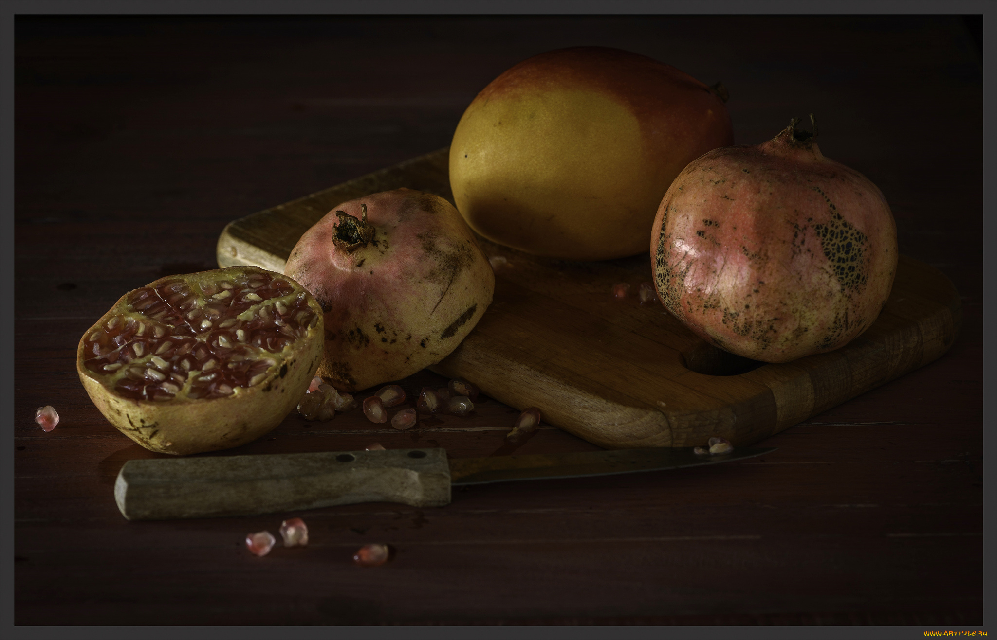 еда, гранат, плоды