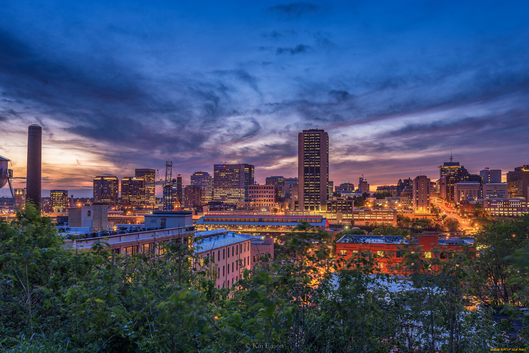 города, -, огни, ночного, города, огни, ночь