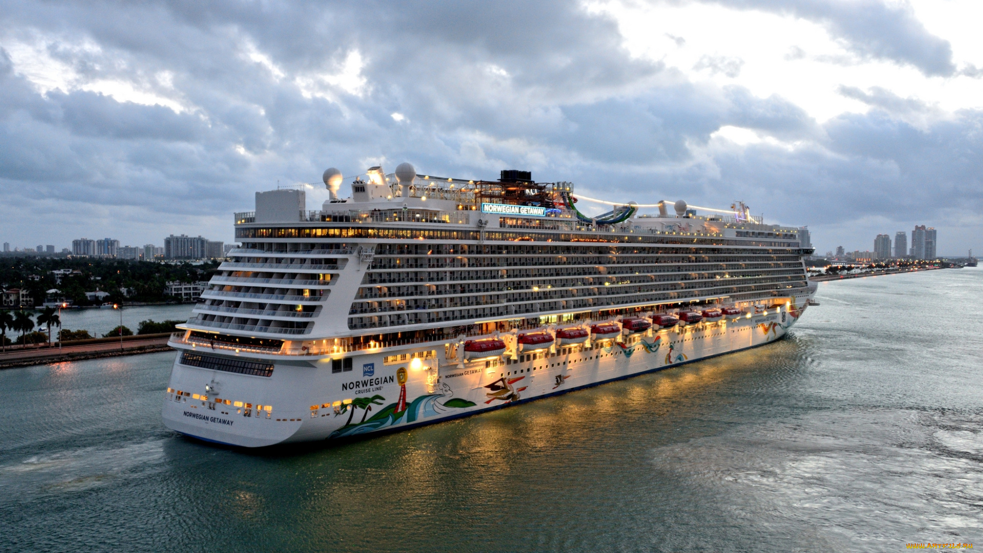 norwegian, getaway, корабли, лайнеры, круиз, лайнер