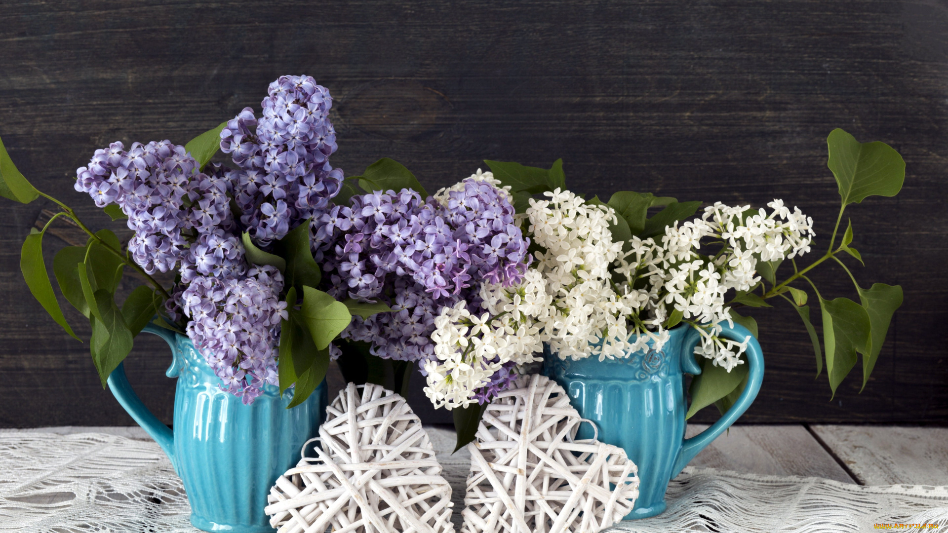 праздничные, день, святого, валентина, , сердечки, , любовь, сердце, сирень