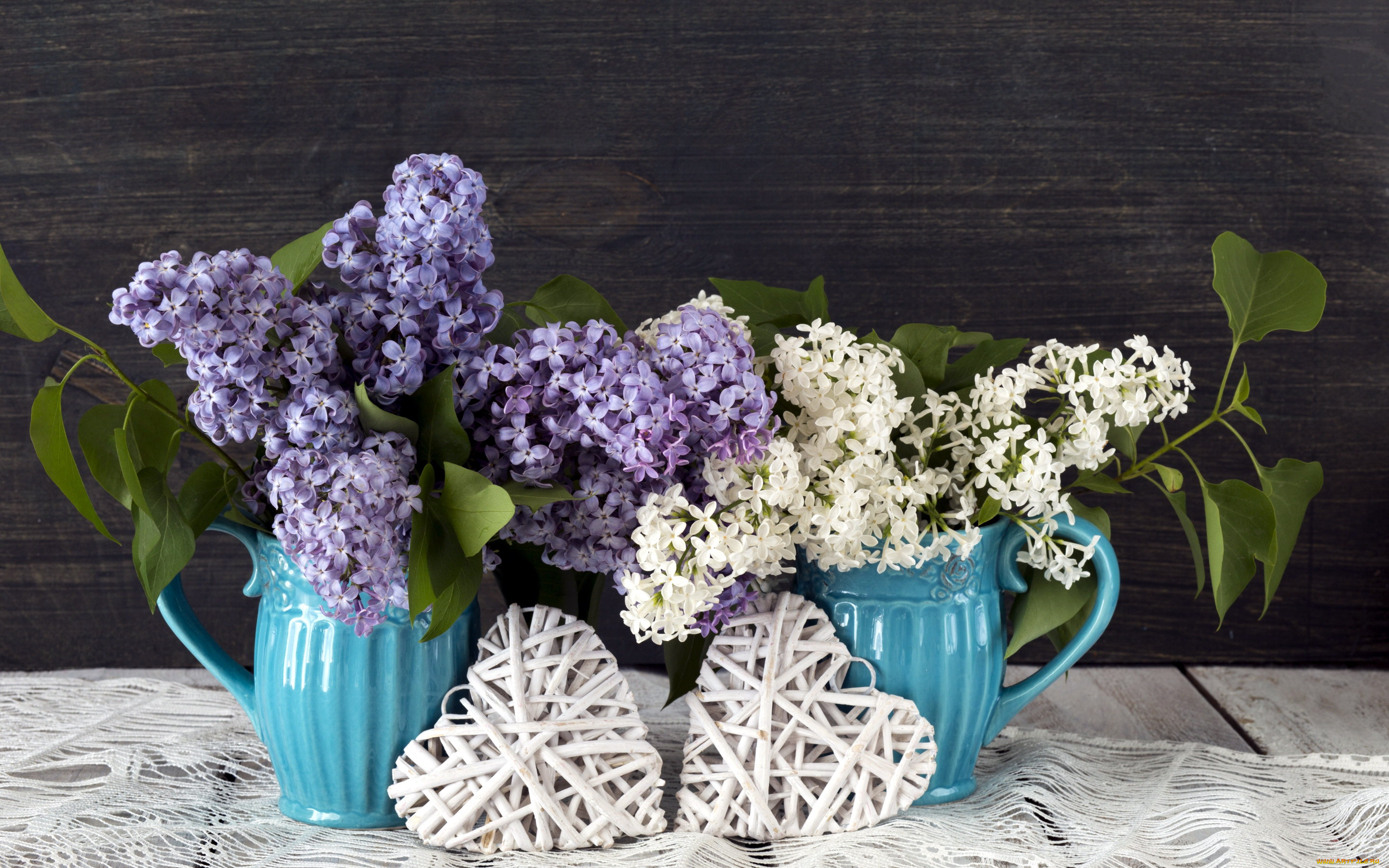 праздничные, день, святого, валентина, , сердечки, , любовь, сердце, сирень