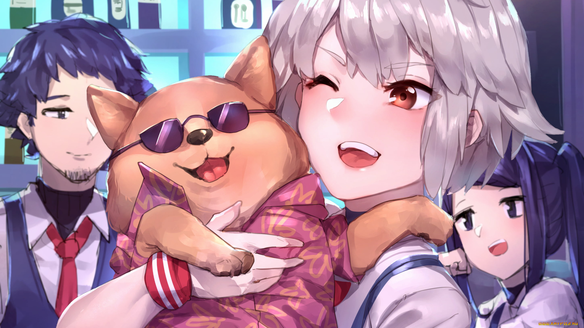 аниме, va-11, hall-a, cyberpunk, bartender, action, девушка