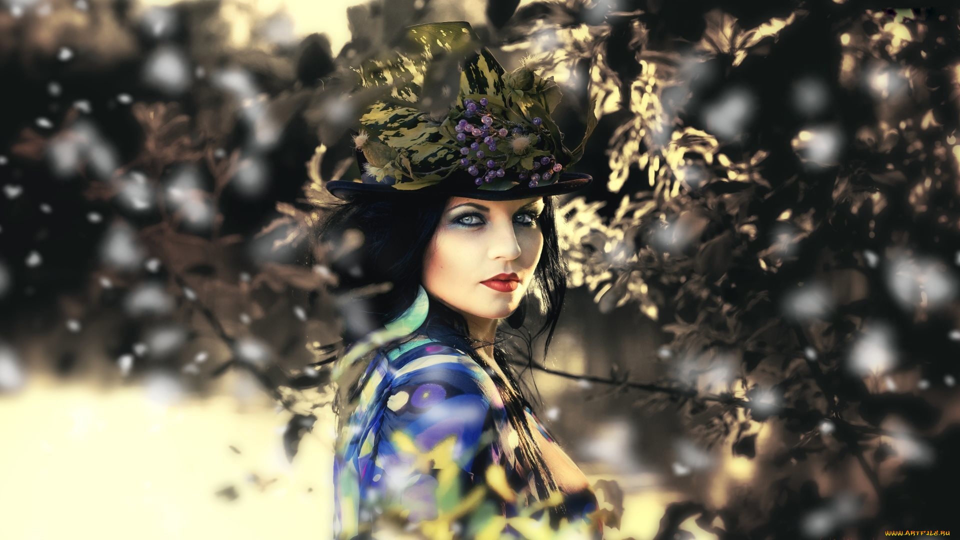 девушки, -, креатив, , косплей, брюнетка, креатив