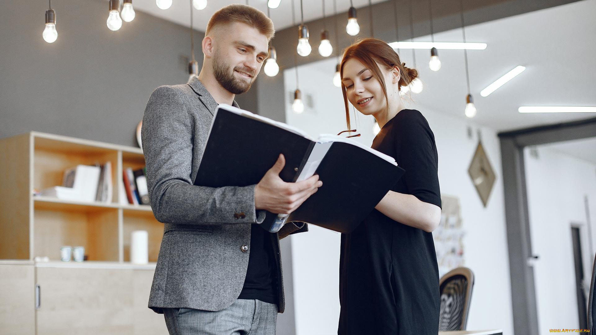 разное, мужчина, женщина, разговор, папка