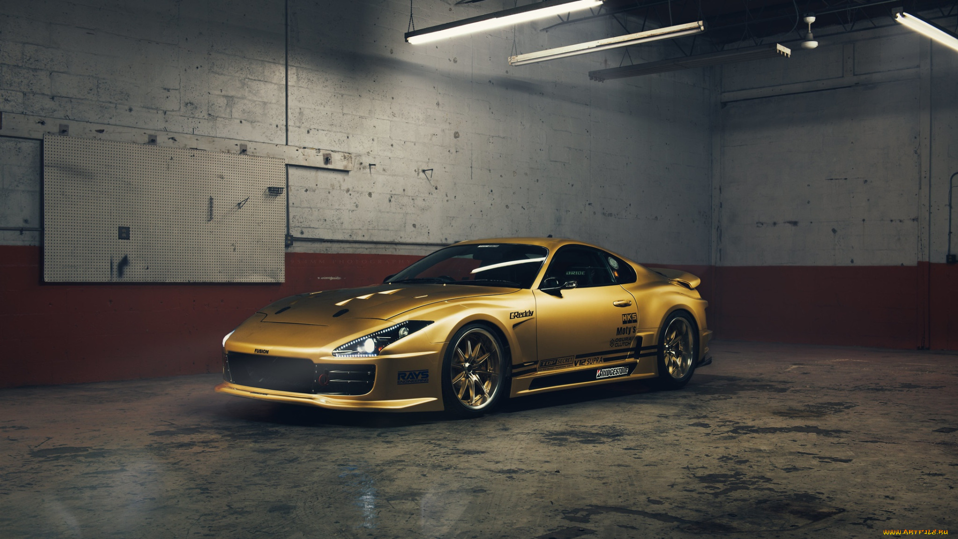 автомобили, toyota, supra, gold, daytime, running, lights