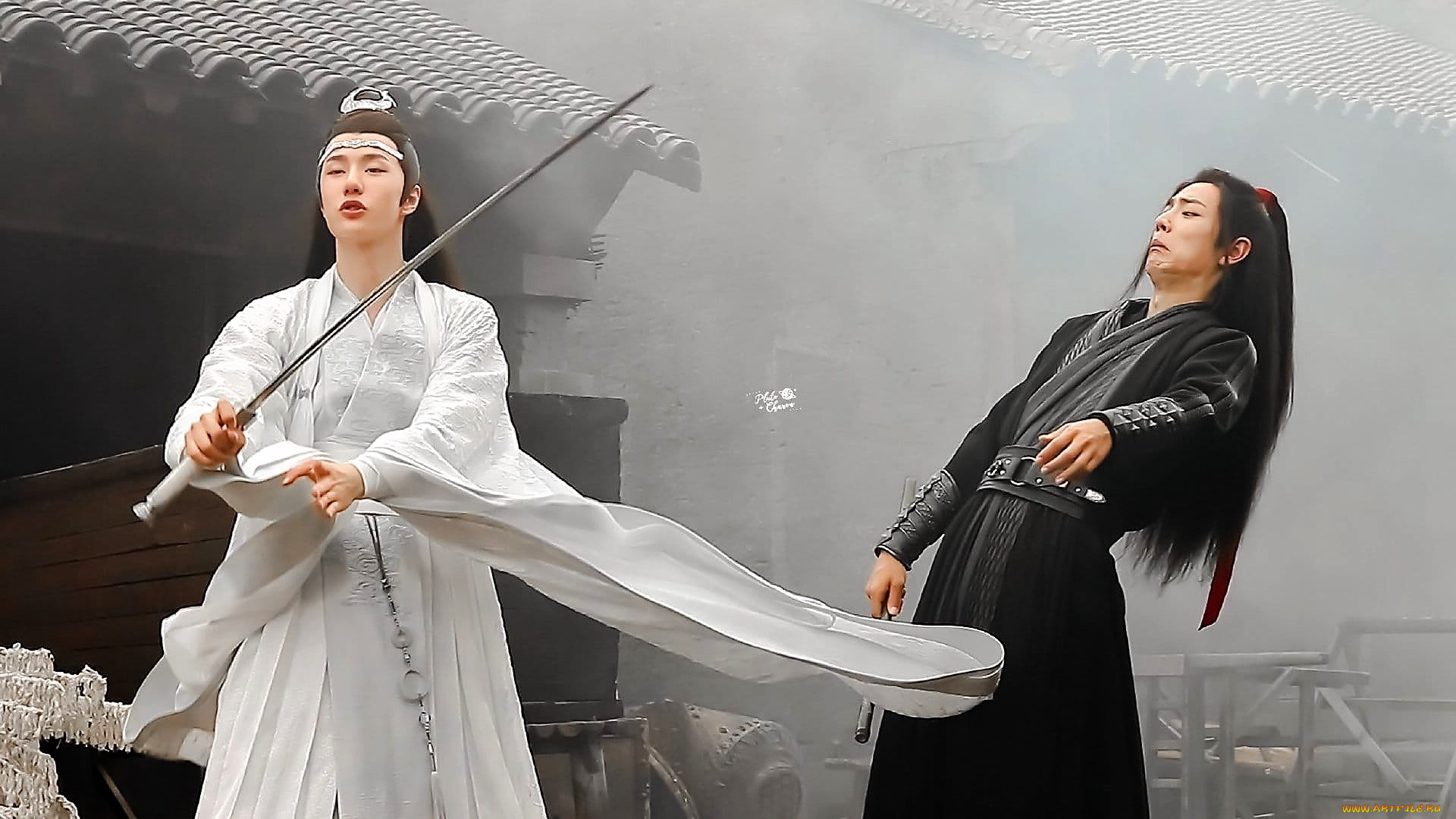 разное, знаменитости, ван, ибо, сяо, чжань, съемки, костюмы, меч