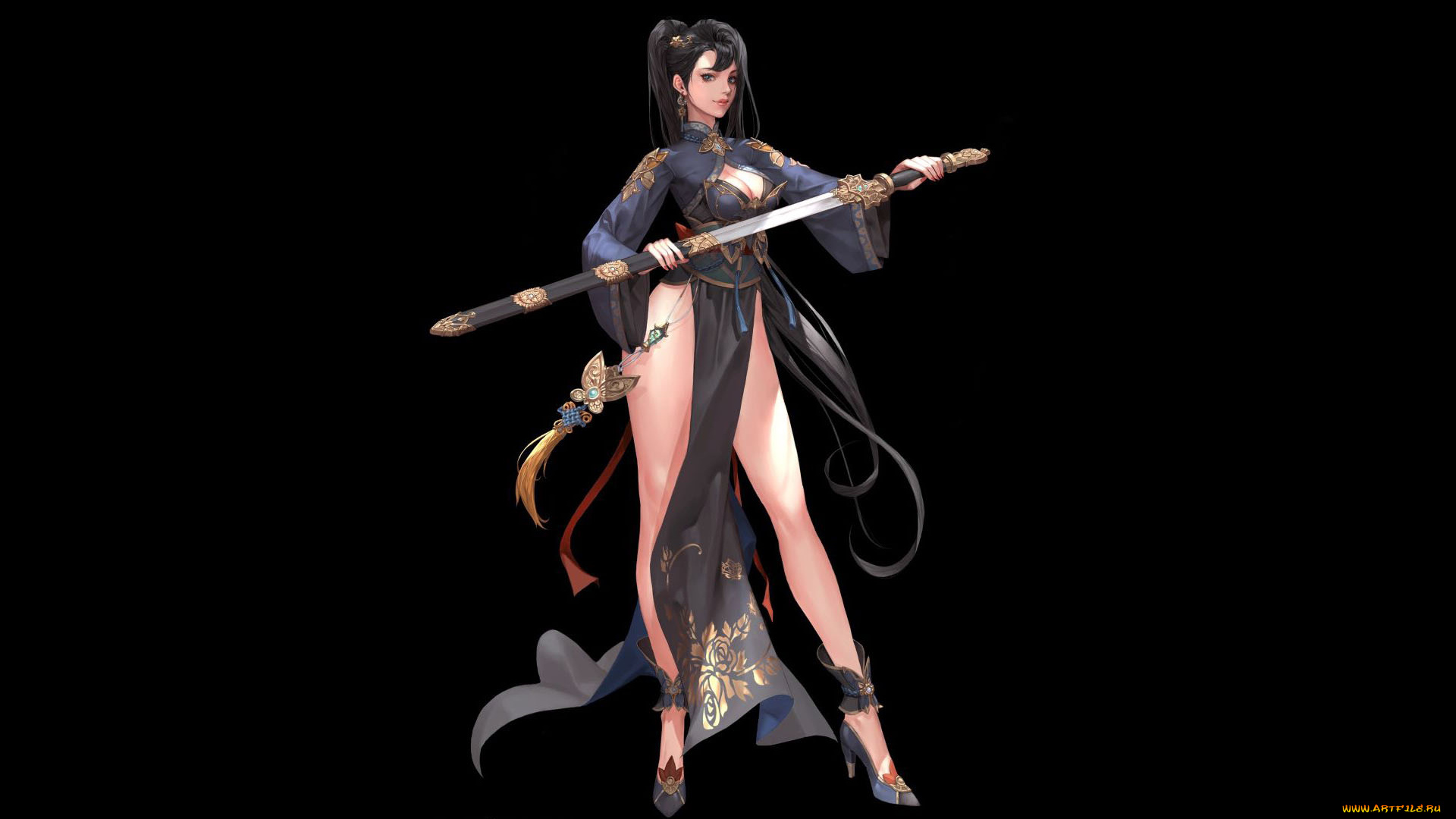 видео, игры, ---другое, девушка, меч