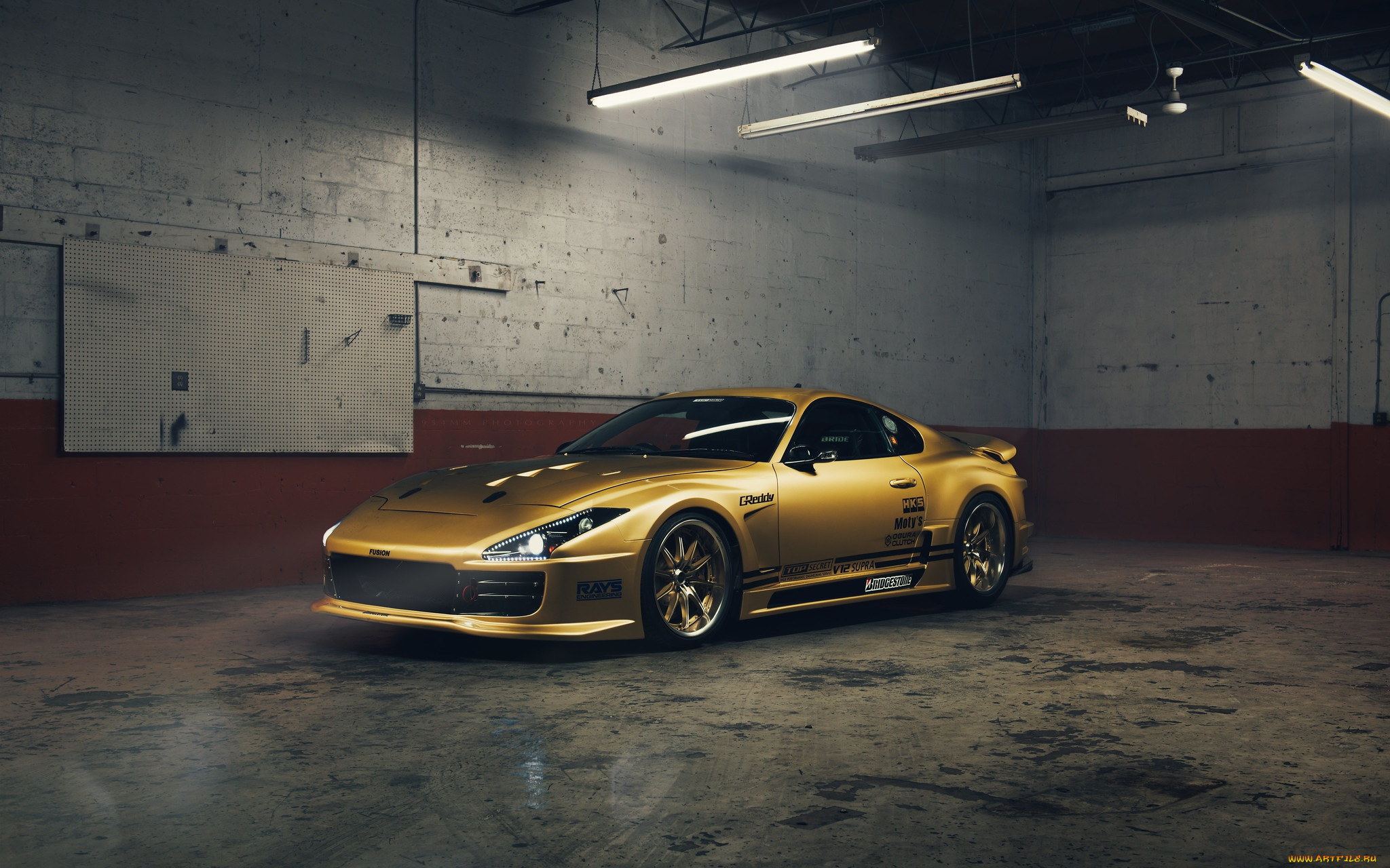 автомобили, toyota, supra, gold, daytime, running, lights